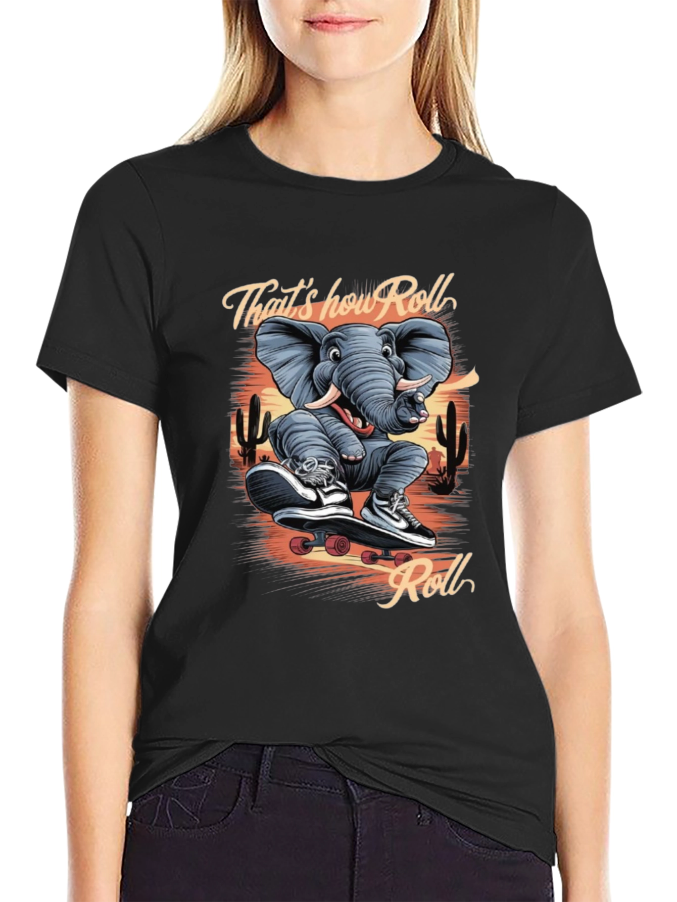 Cool Elephant Skateboard T-Shirt