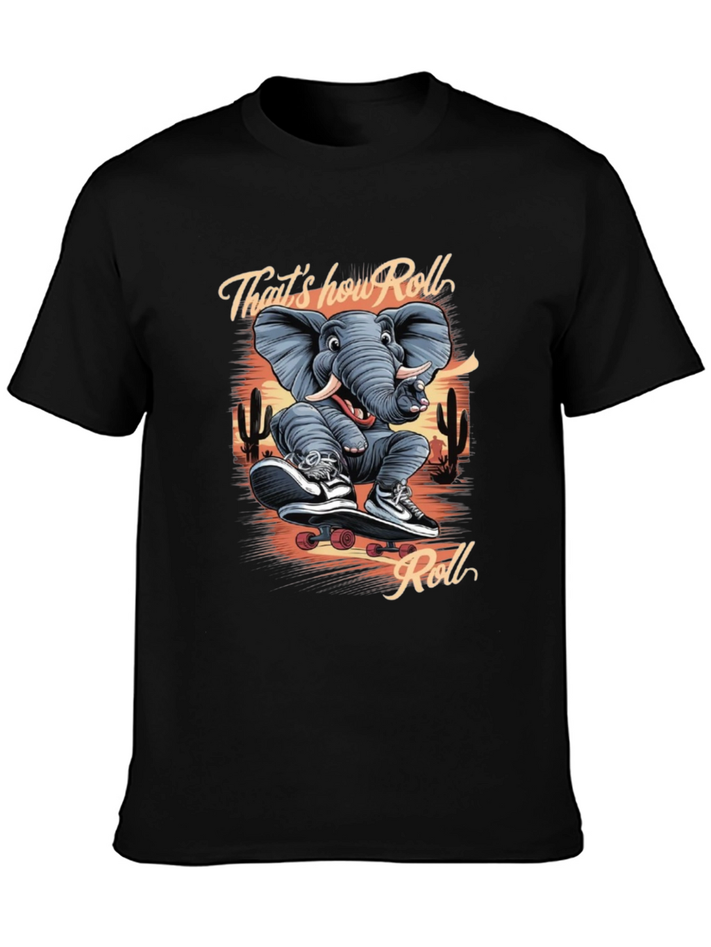 Cool Elephant Skateboard T-Shirt
