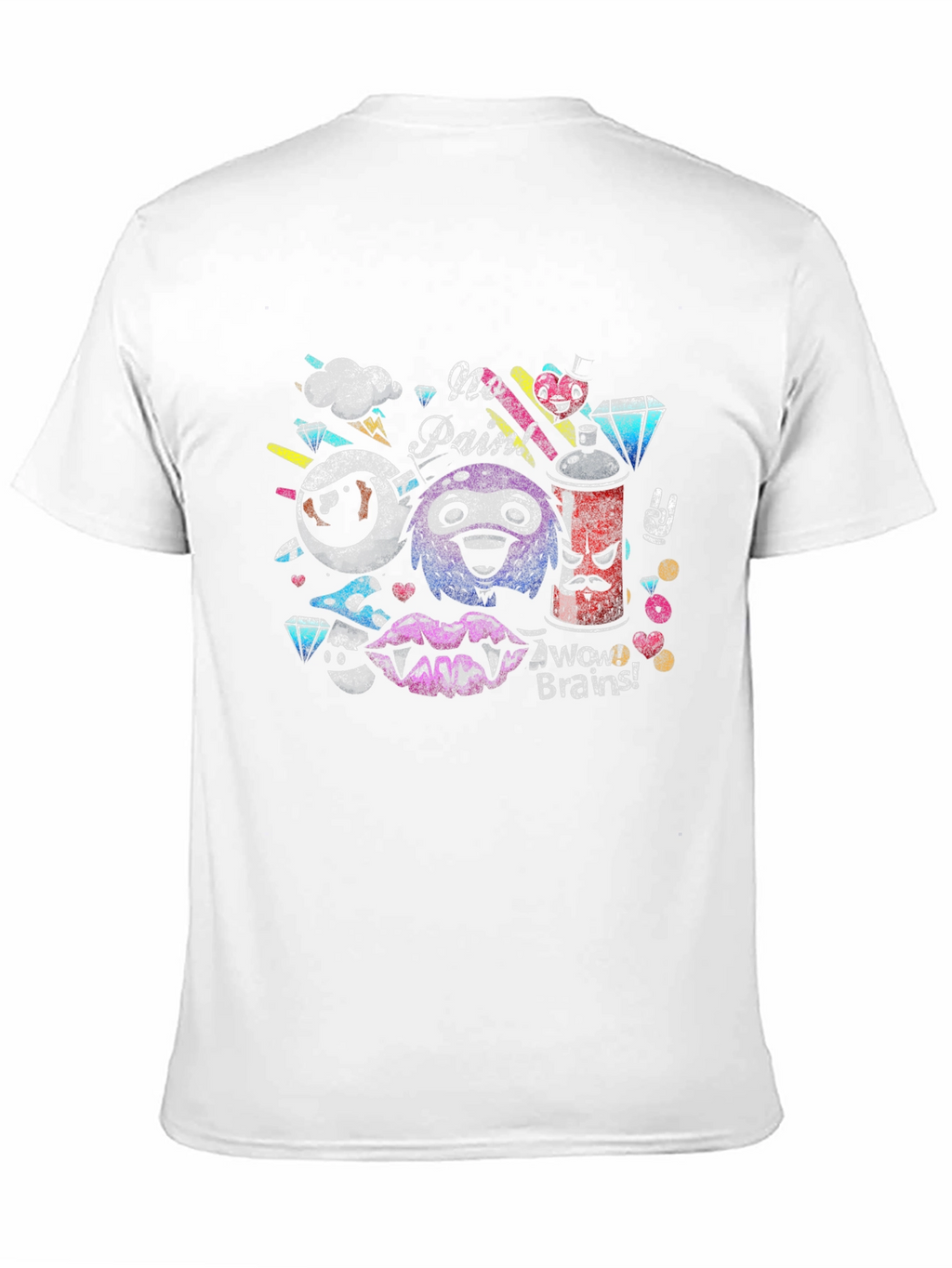 Funky Graphic Tee - No Pain Brains!