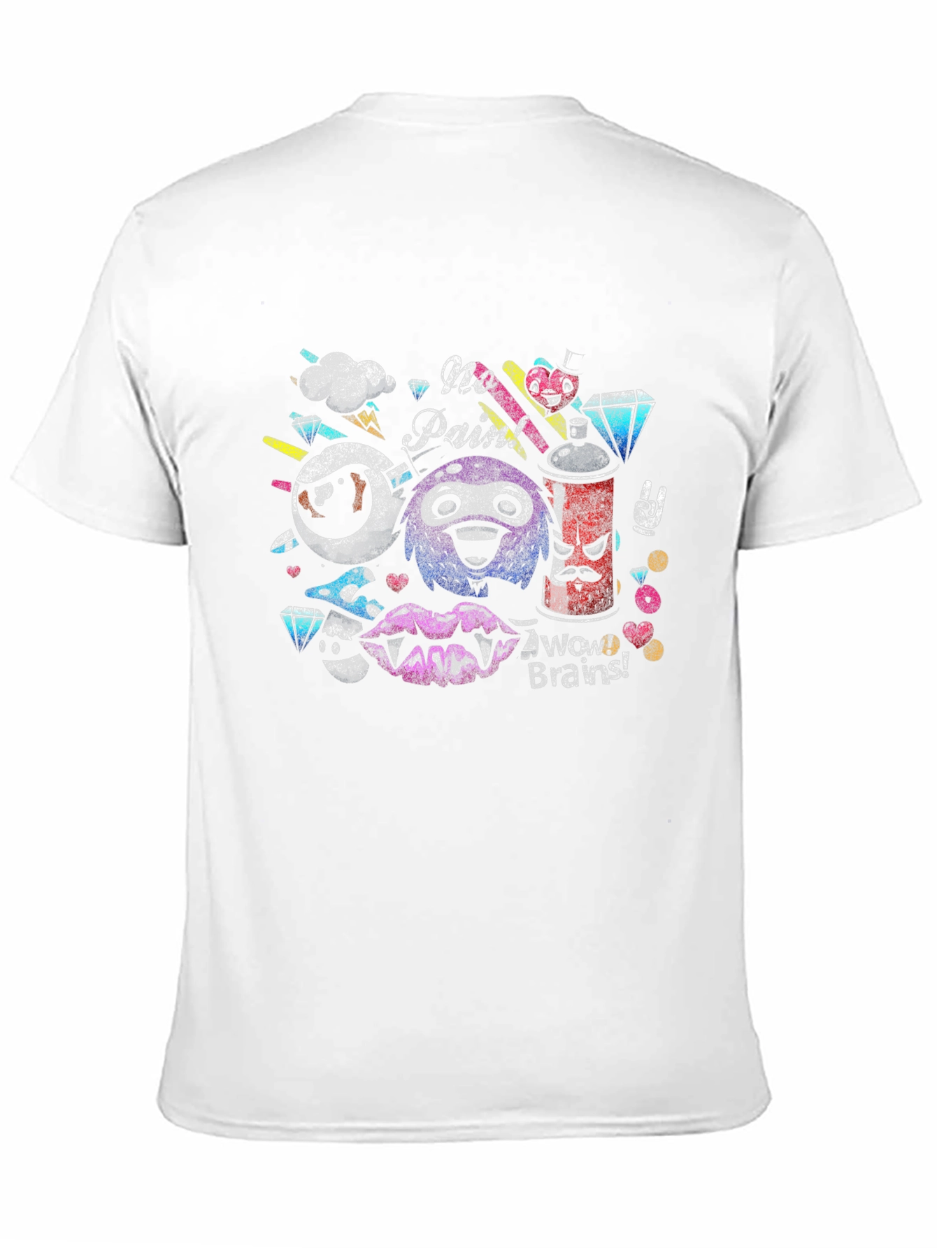 Funky Graphic Tee - No Pain Brains!
