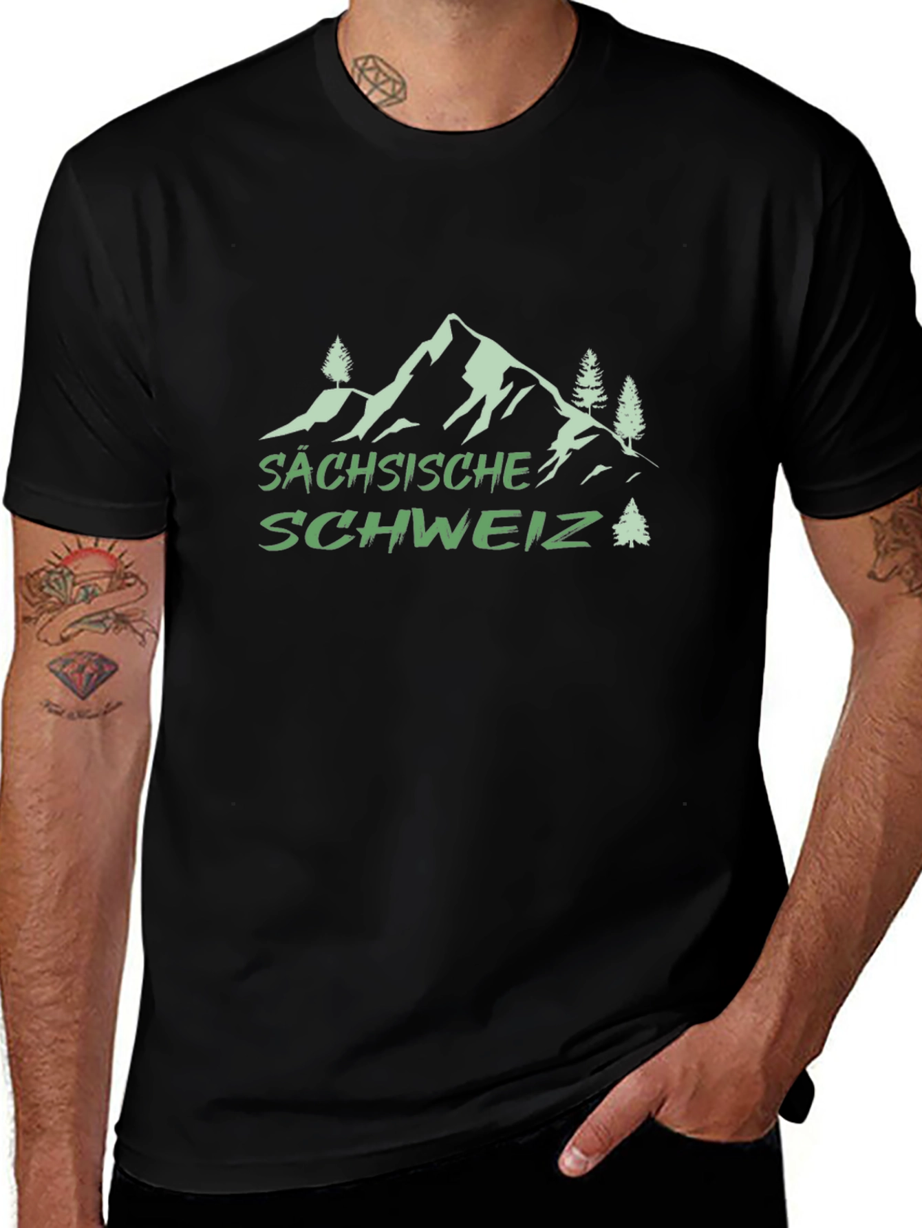 Sächsische Schweiz Mountain Graphic T-Shirt