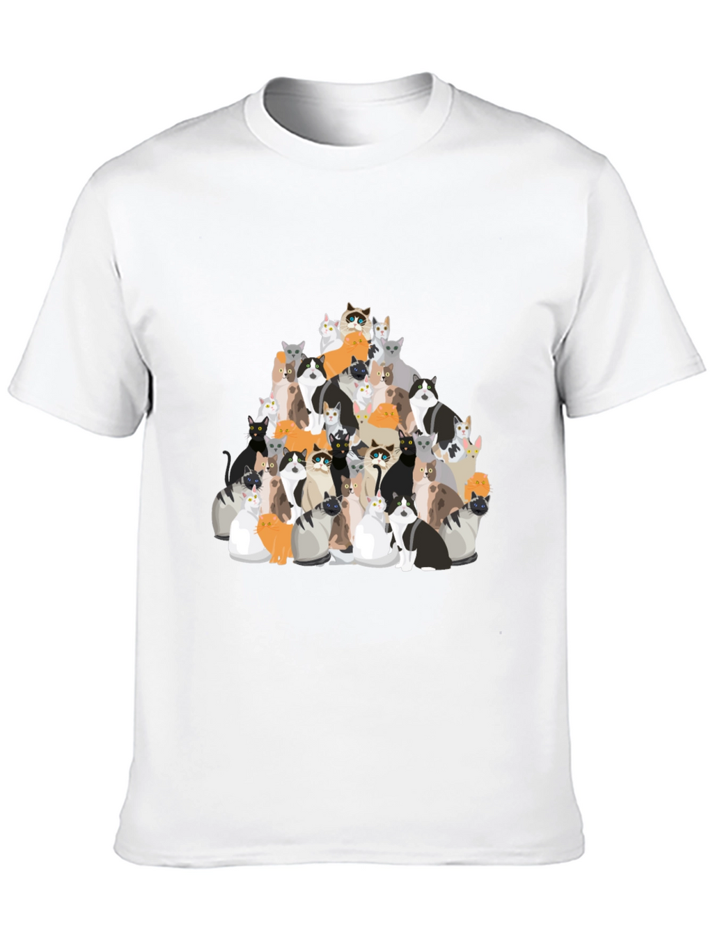 Cat Pile T-Shirt - Crazy Cat Lover Tee