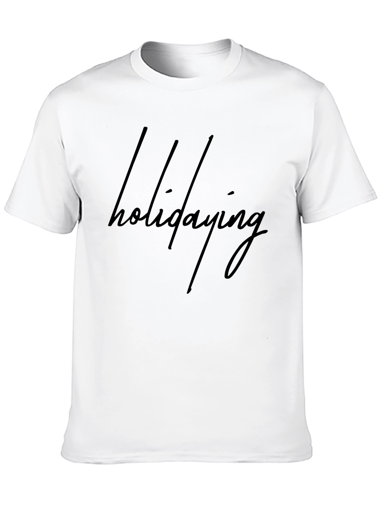 Holidaying Black Graphic Tee