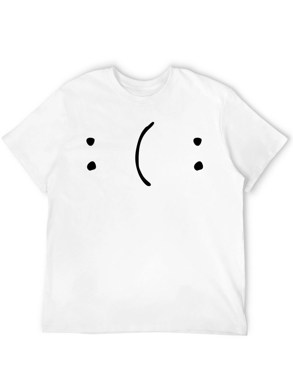 Sad Face T-Shirt - Black Graphic Tee