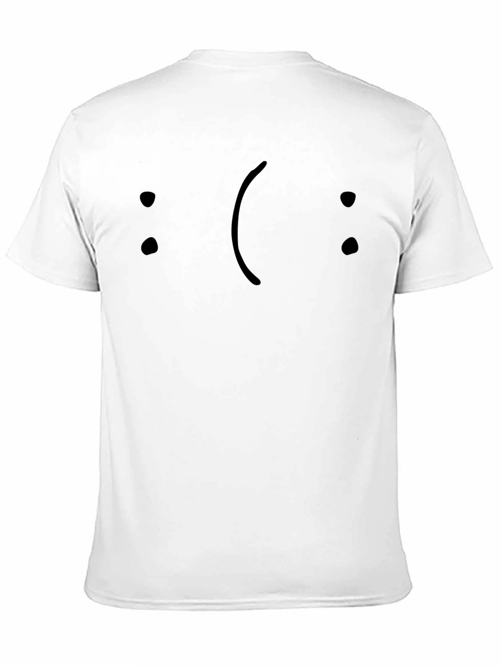 Sad Face T-Shirt - Black Graphic Tee