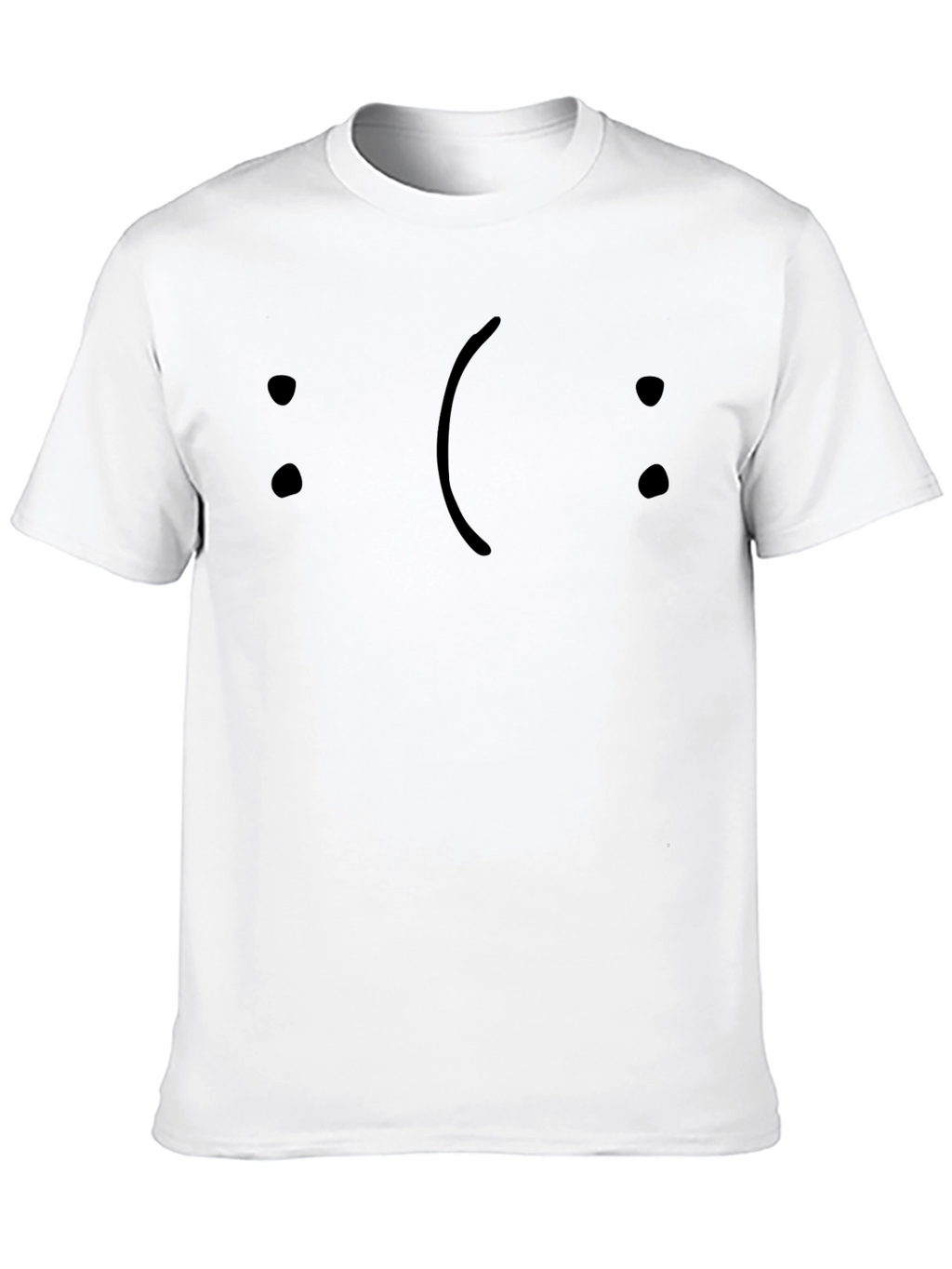 Sad Face T-Shirt - Black Graphic Tee