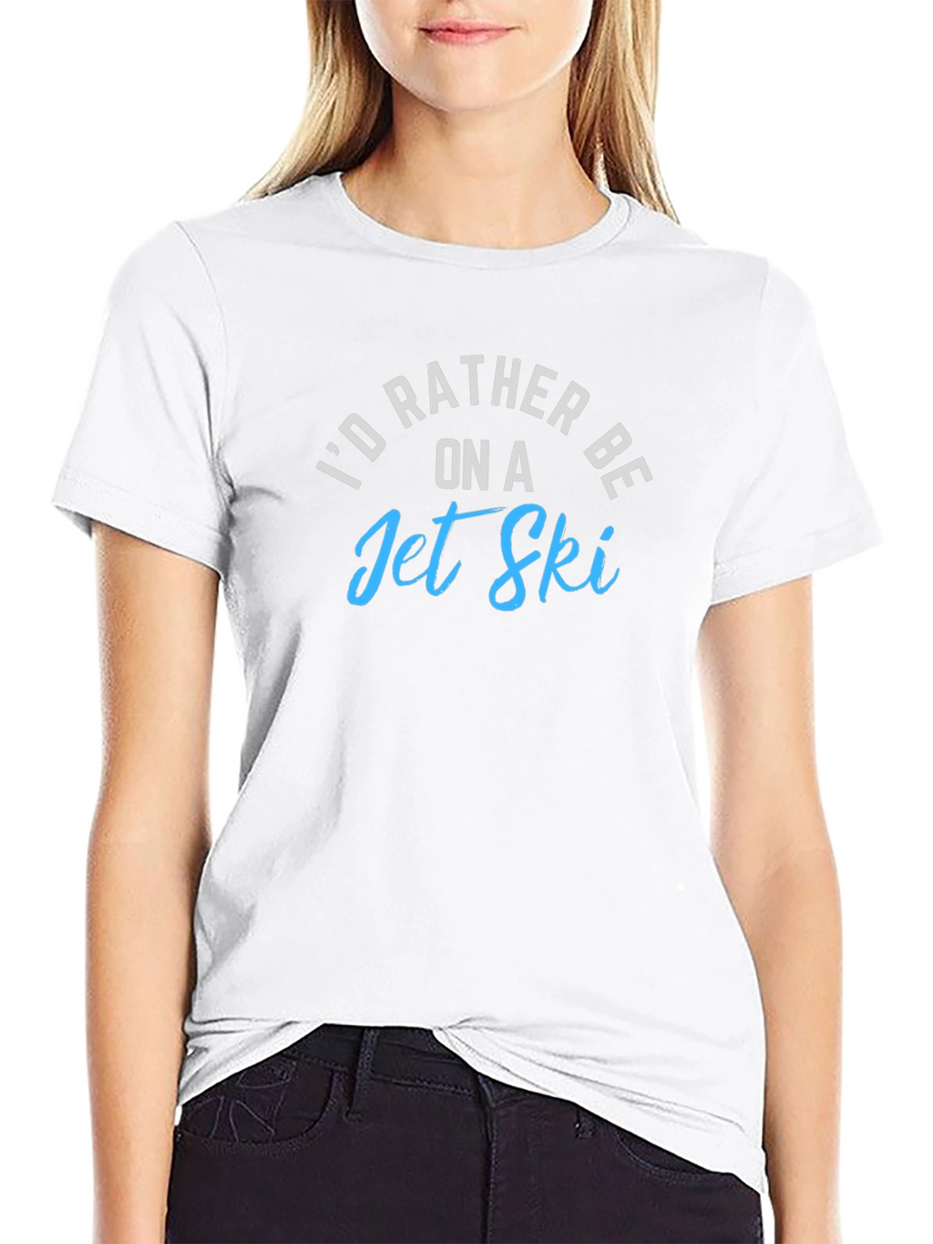 Id Rather Be on a Jet Ski Black T-Shirt