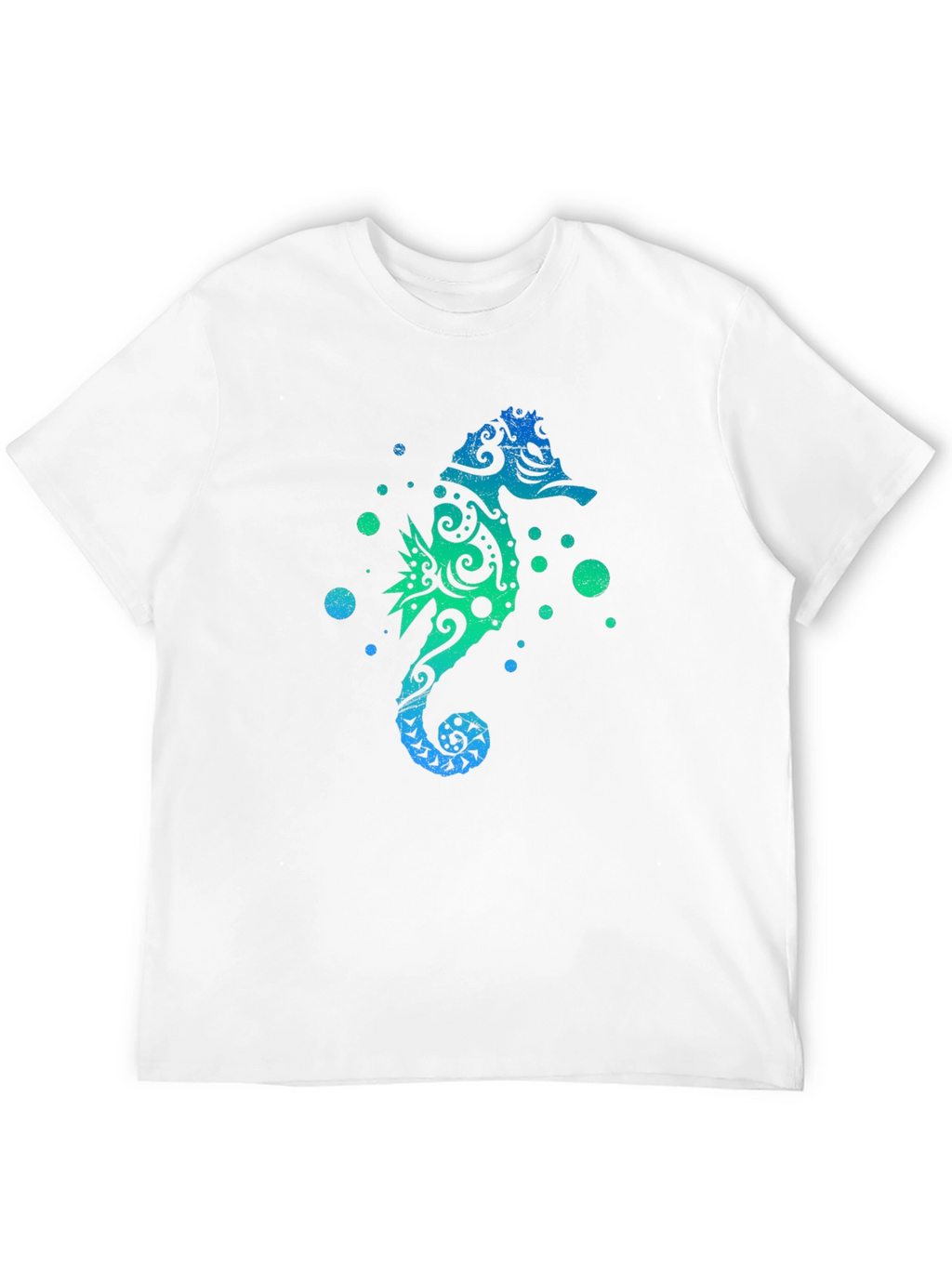 Tribal Seahorse Graphic Tee - Mens Black T-Shirt
