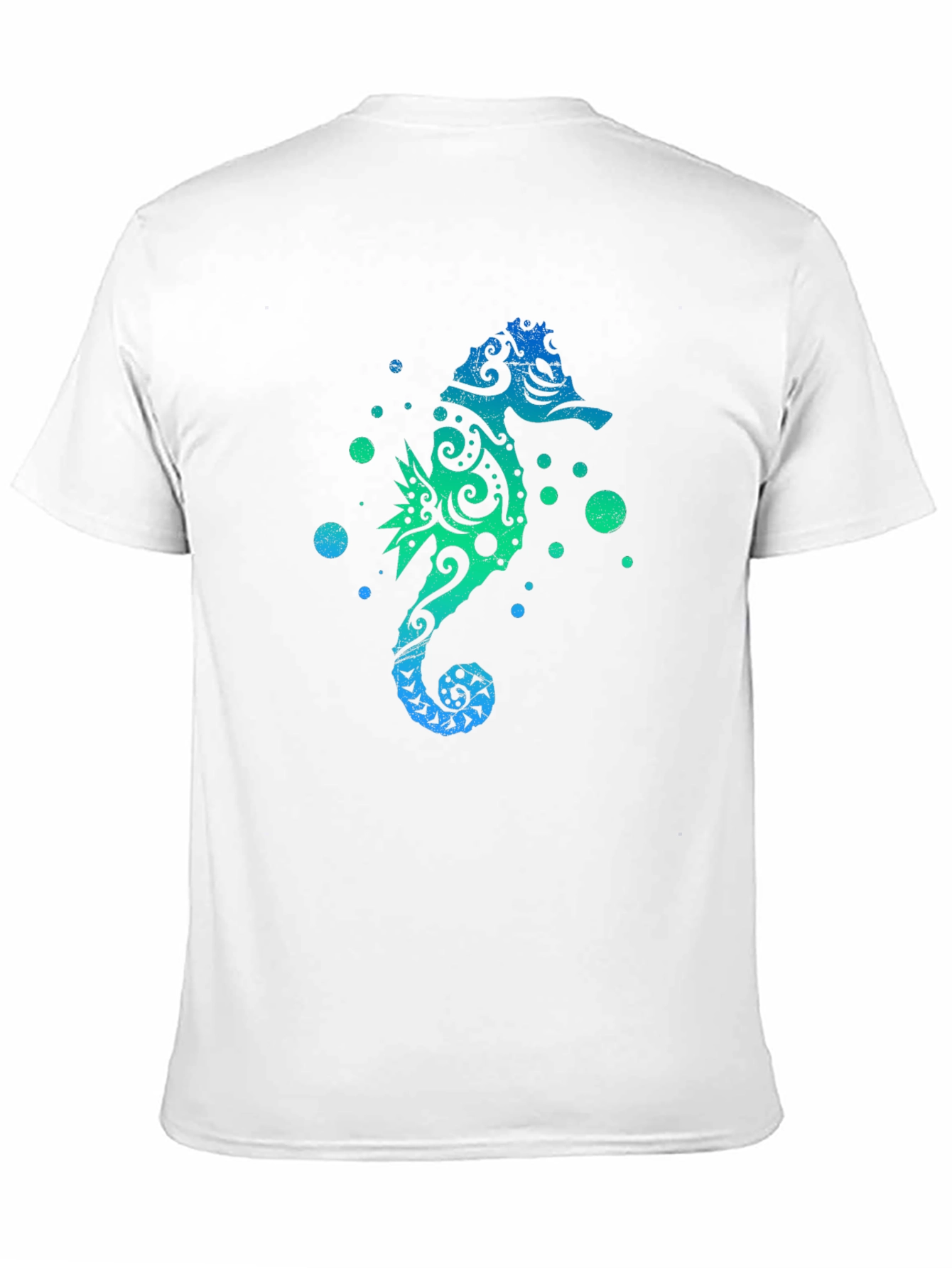 Tribal Seahorse Graphic Tee - Mens Black T-Shirt
