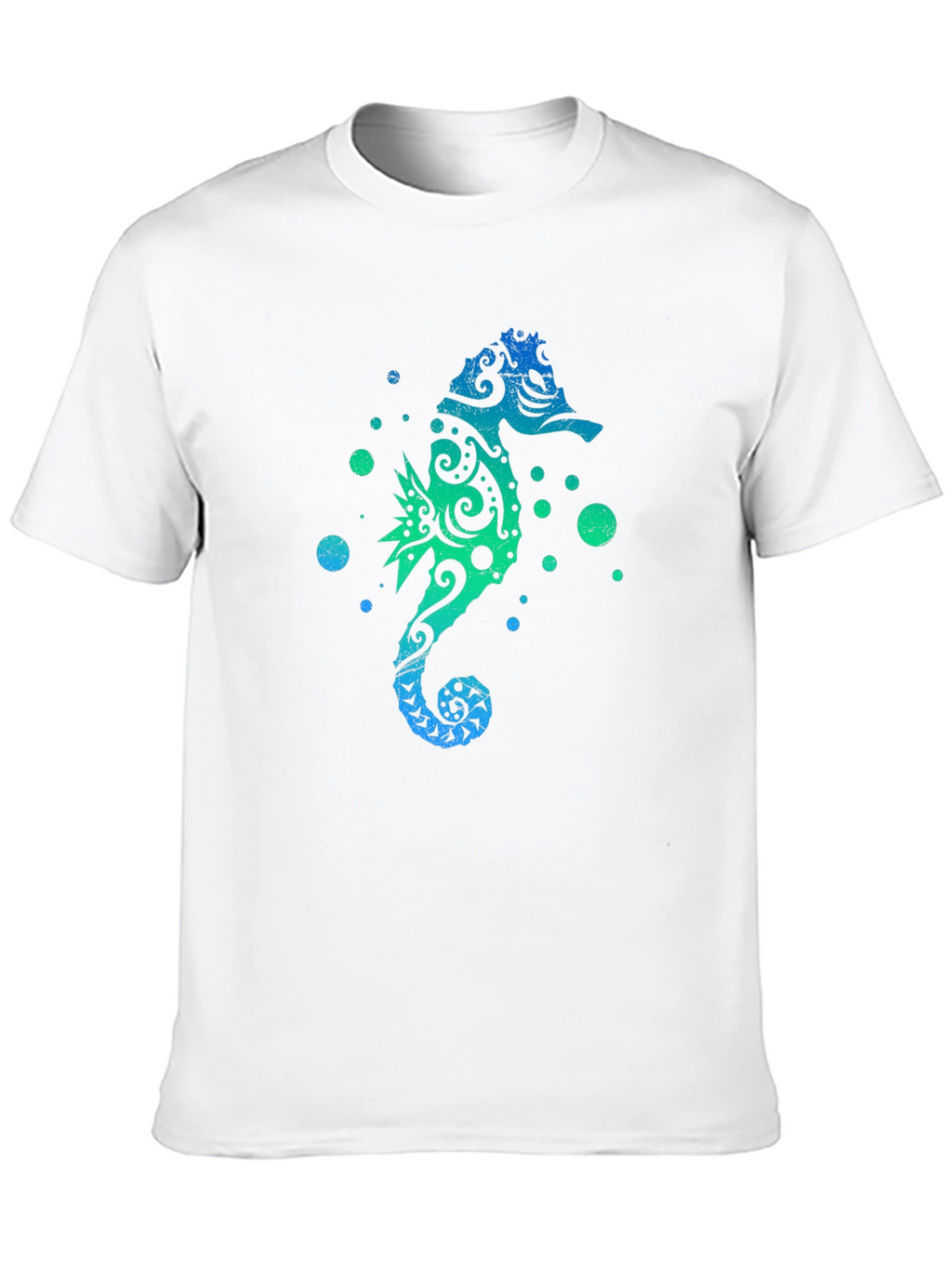 Tribal Seahorse Graphic Tee - Mens Black T-Shirt
