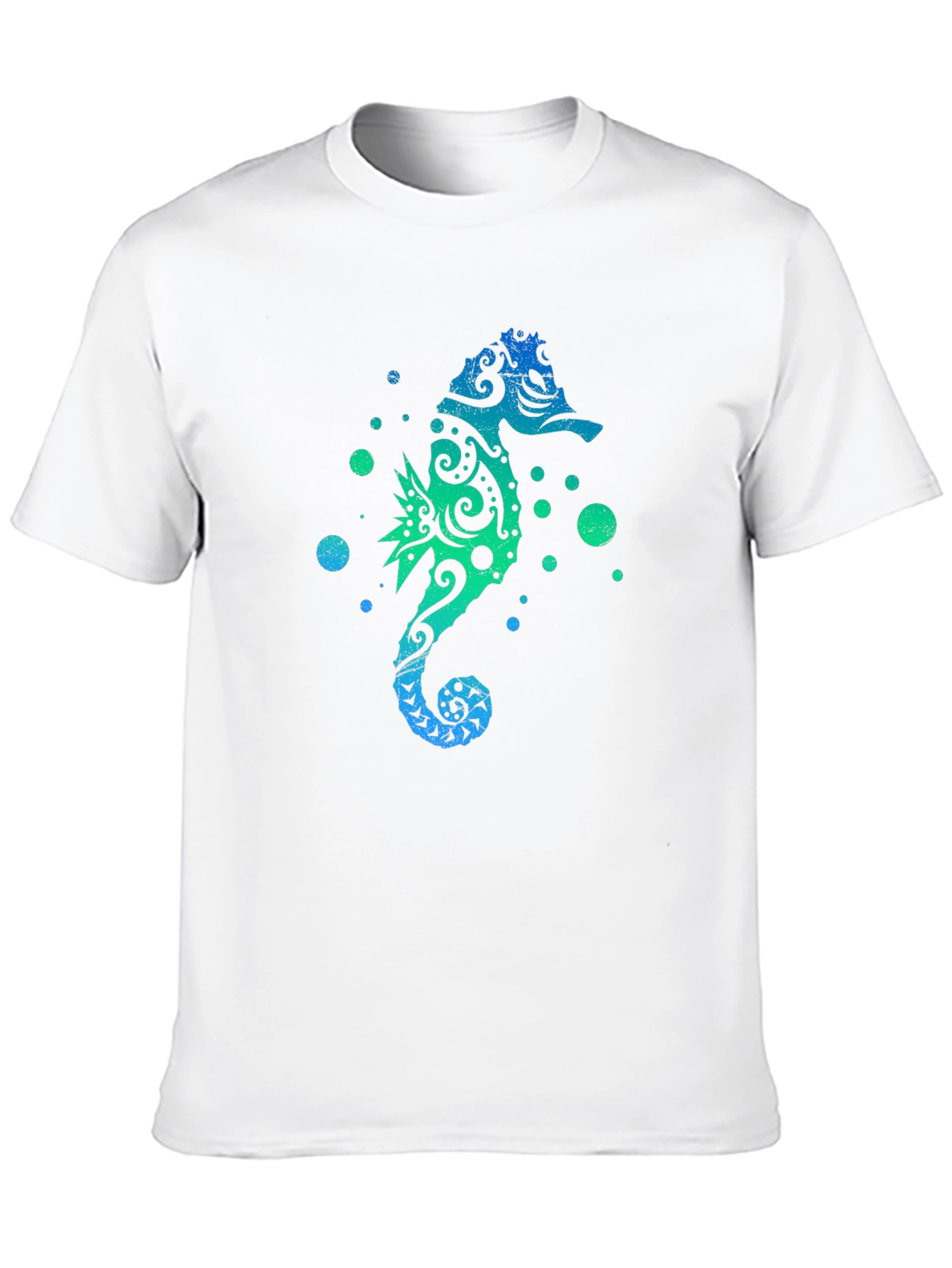 Tribal Seahorse Graphic Tee - Mens Black T-Shirt