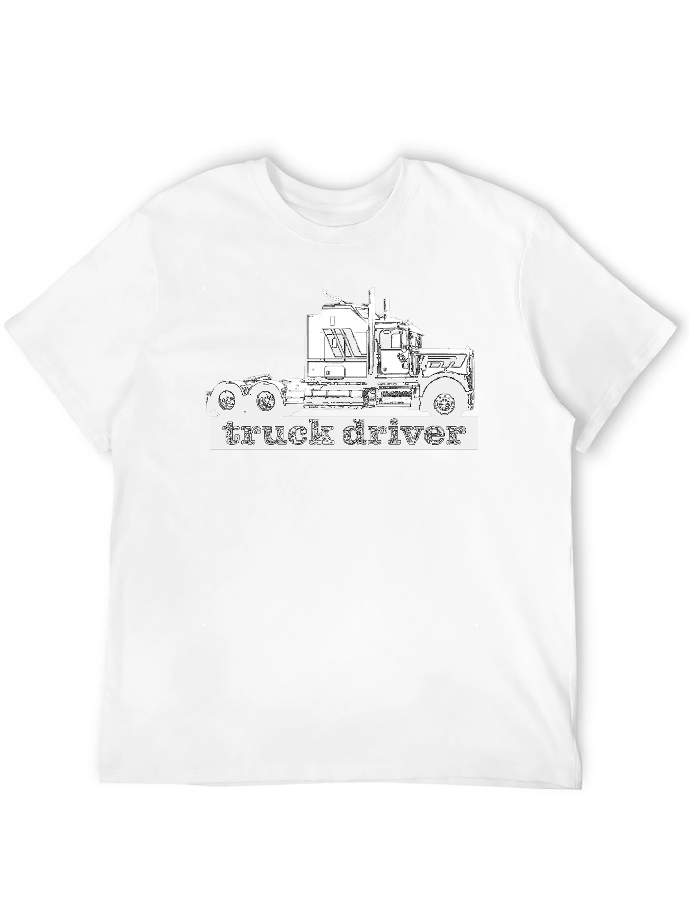 Truck Driver T-Shirt - Black Graphic Tee