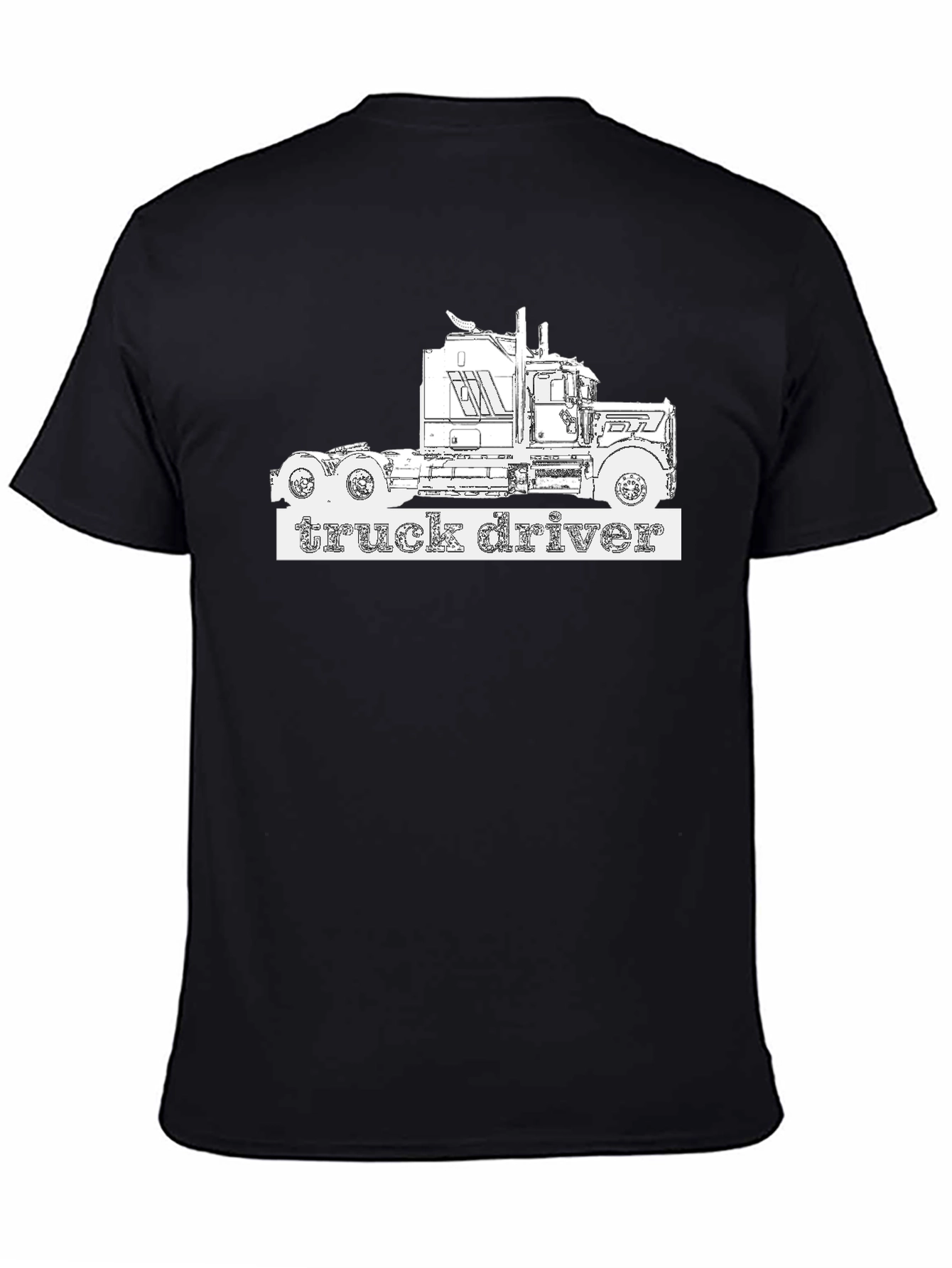 Truck Driver T-Shirt - Black Graphic Tee