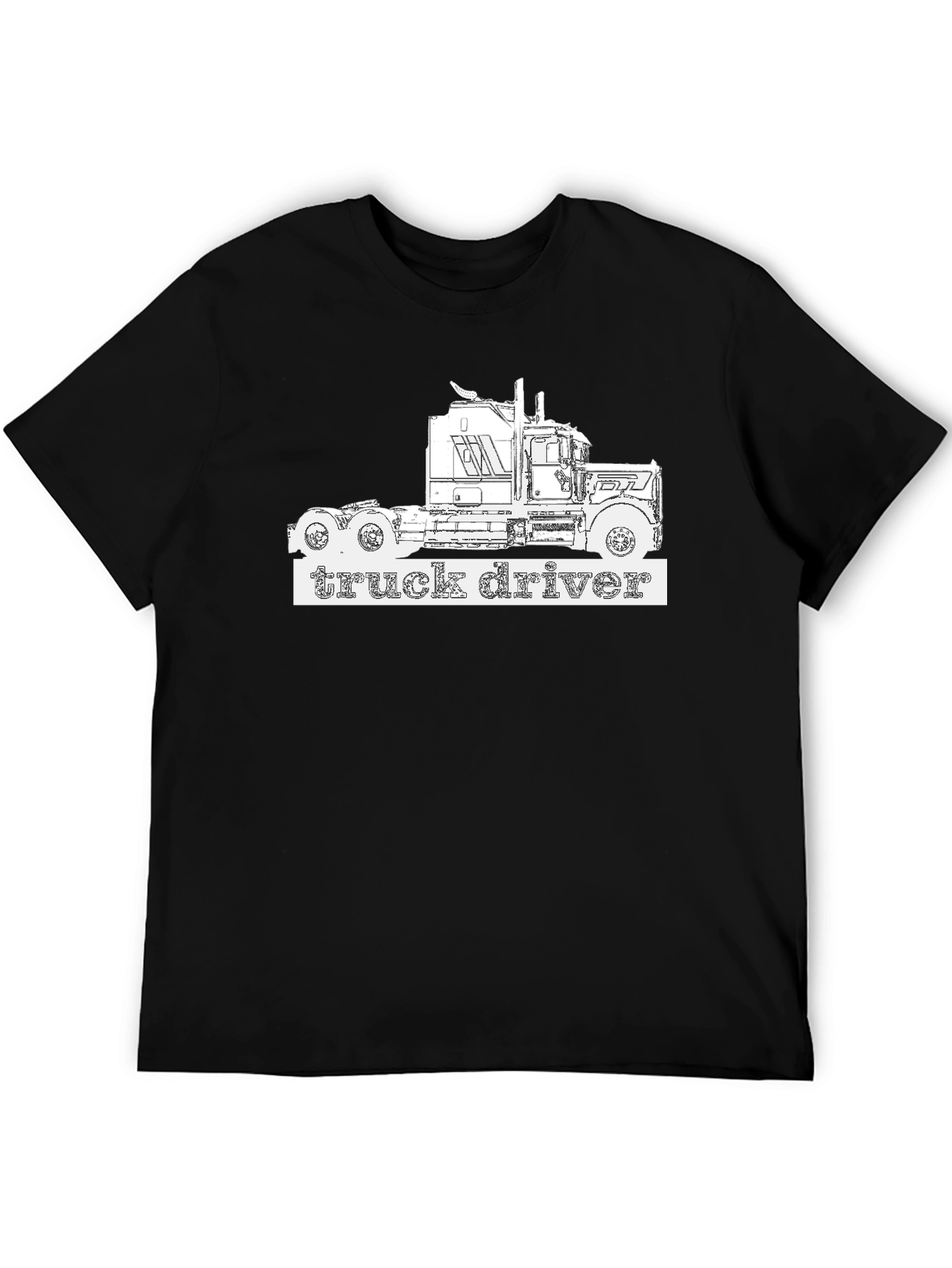 Truck Driver T-Shirt - Black Graphic Tee