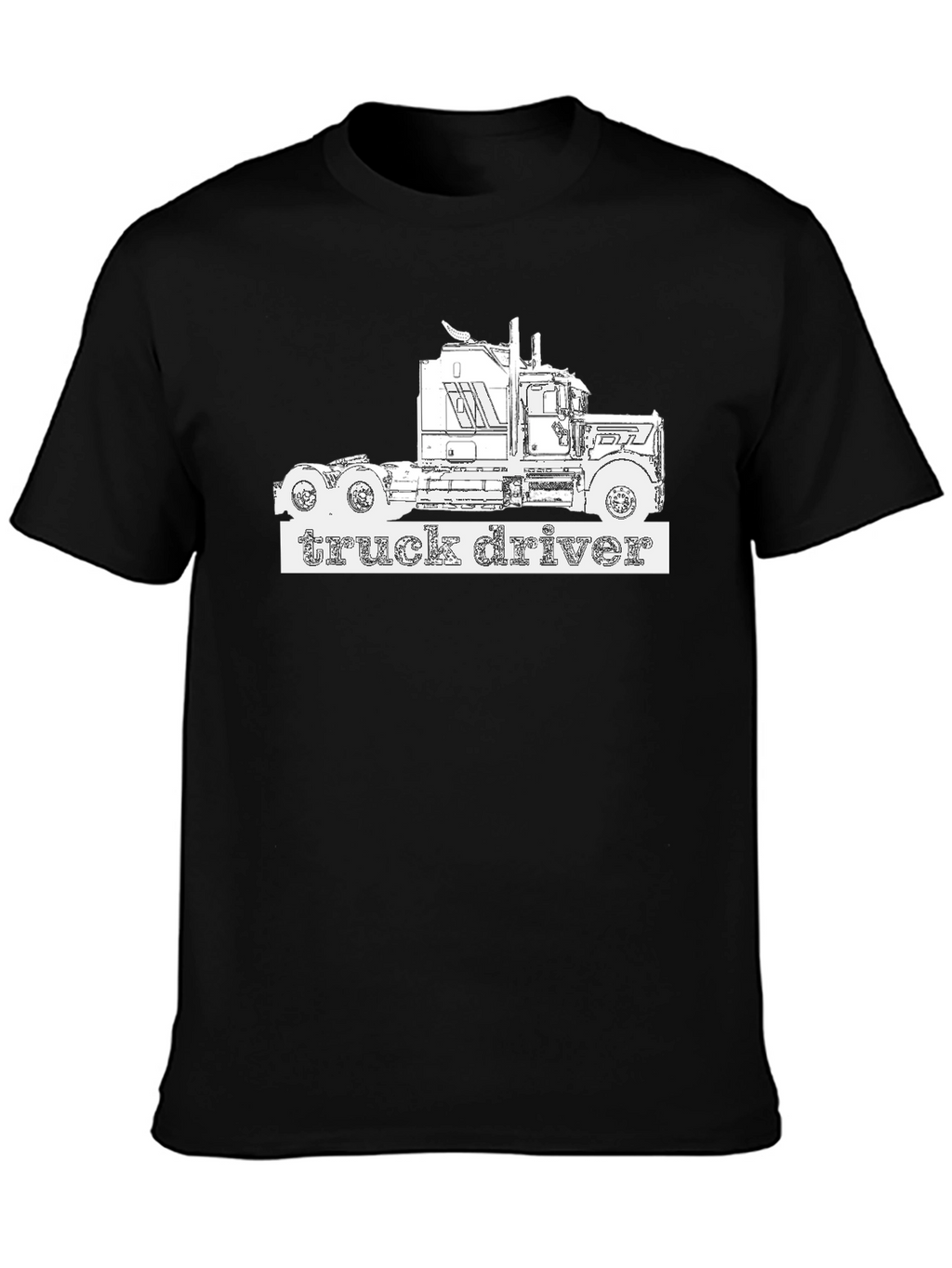 Truck Driver T-Shirt - Black Graphic Tee