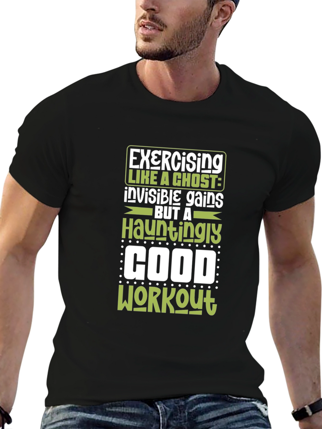 Exercising Like A Ghost Graphic Tee
