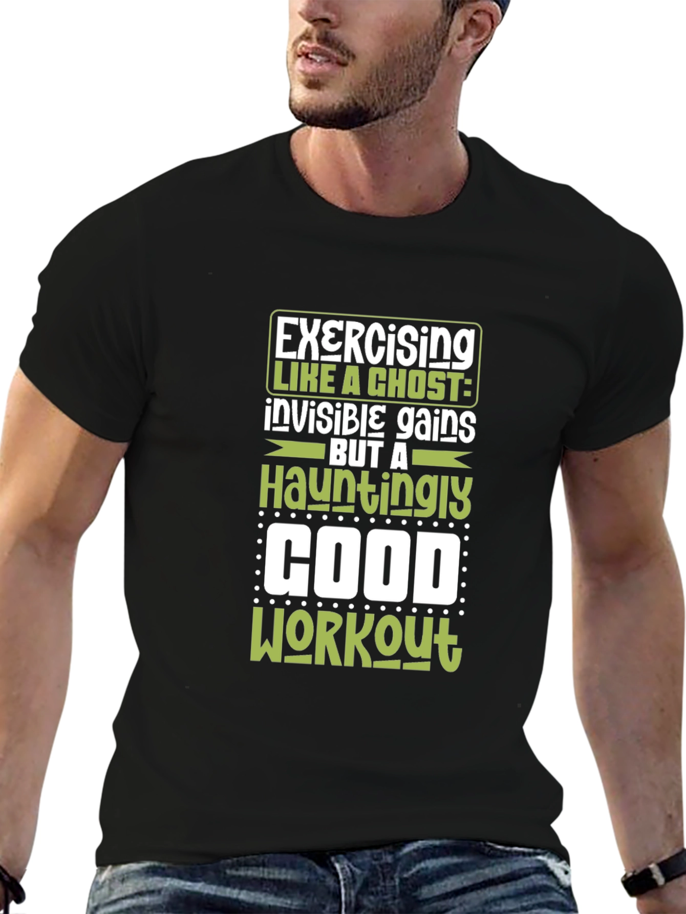 Exercising Like A Ghost Graphic Tee