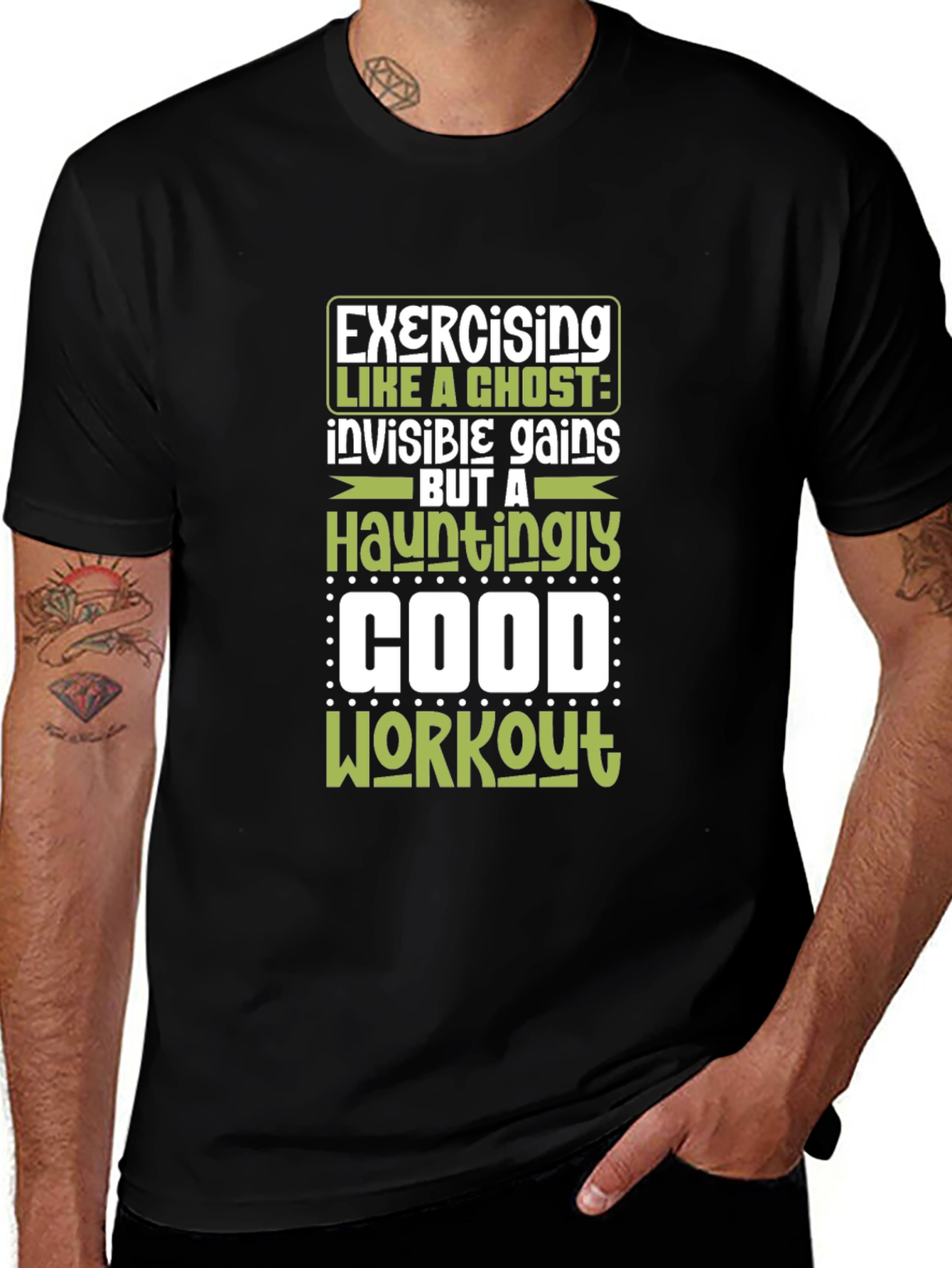 Exercising Like A Ghost Graphic Tee