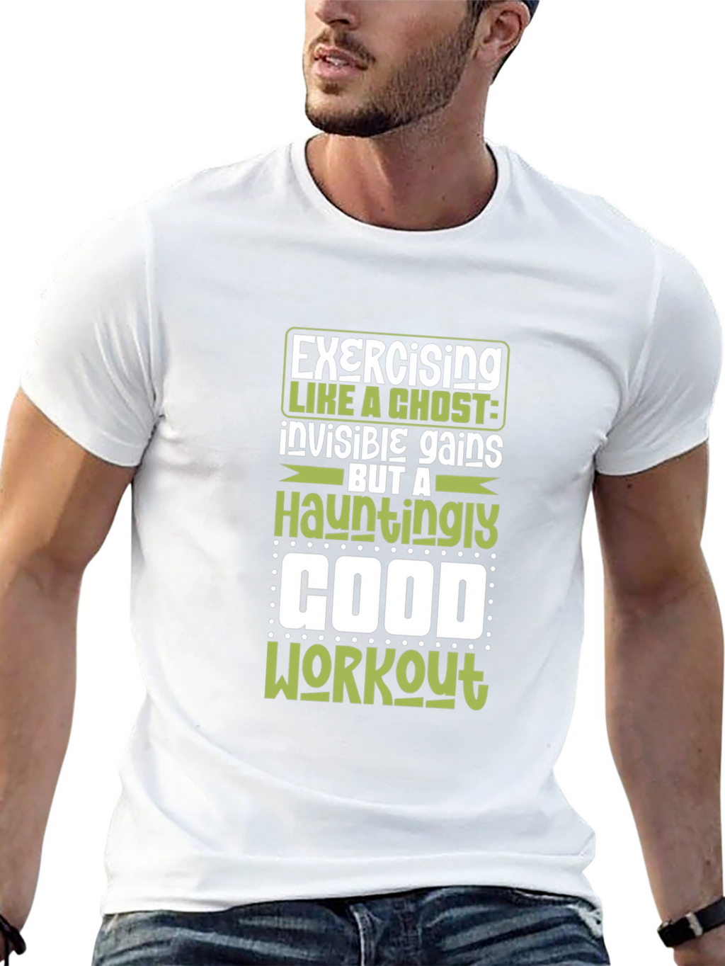 Exercising Like A Ghost Graphic Tee