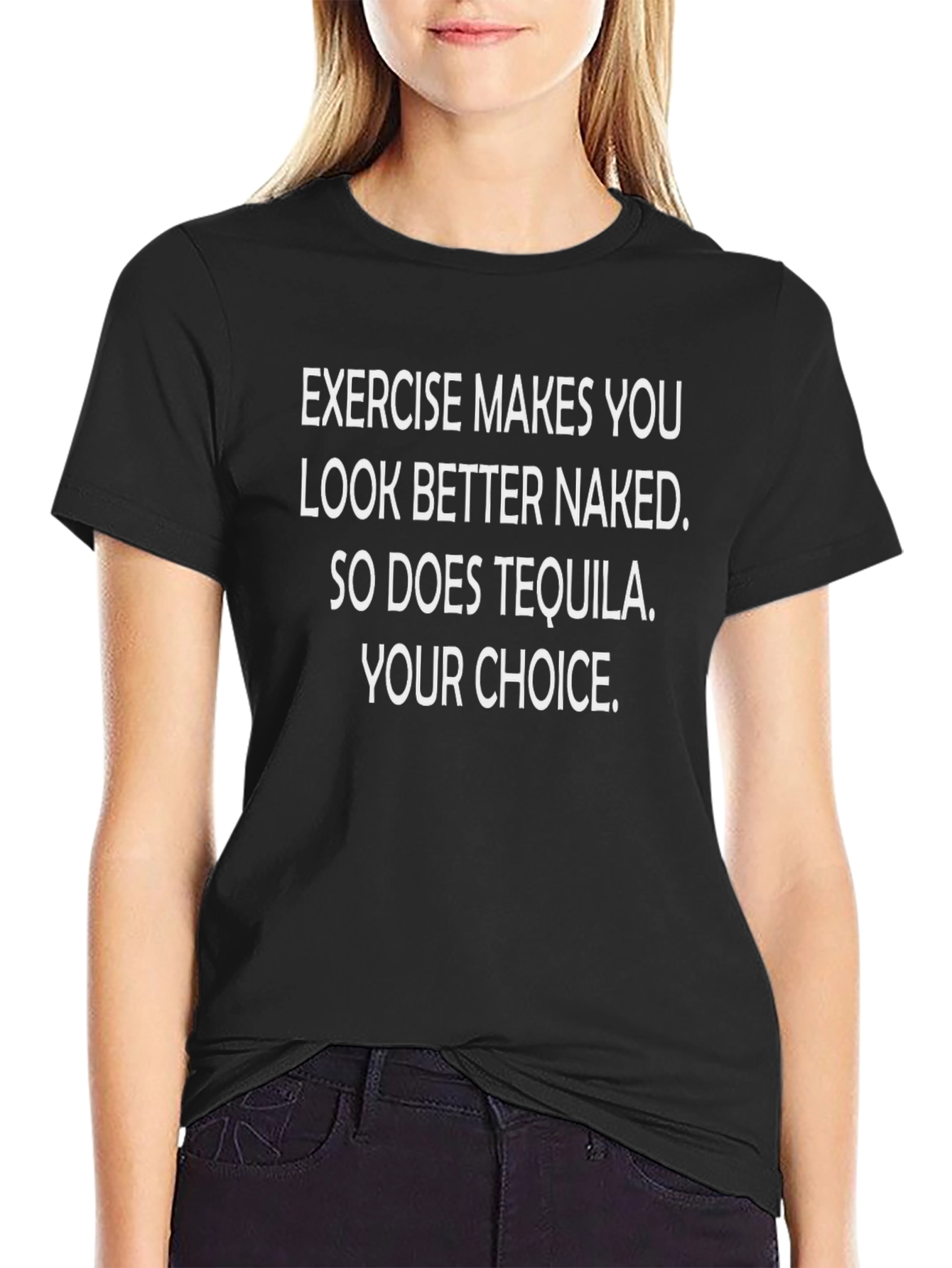 Funny Exercise Tequila Choice Graphic Tee