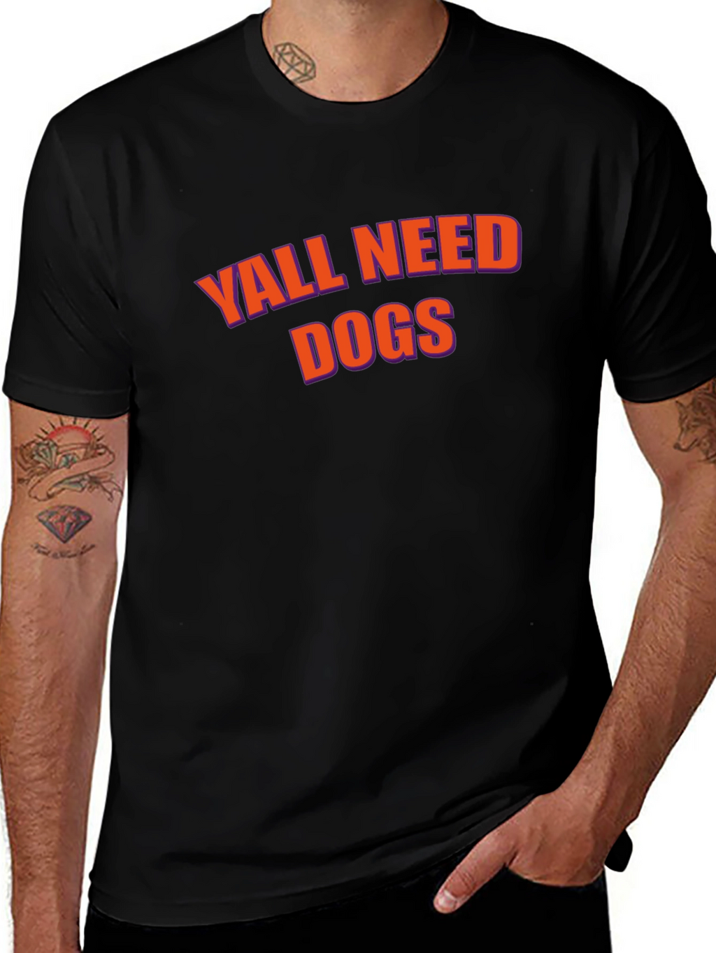 Yall Need Dogs Graphic Tee - Black