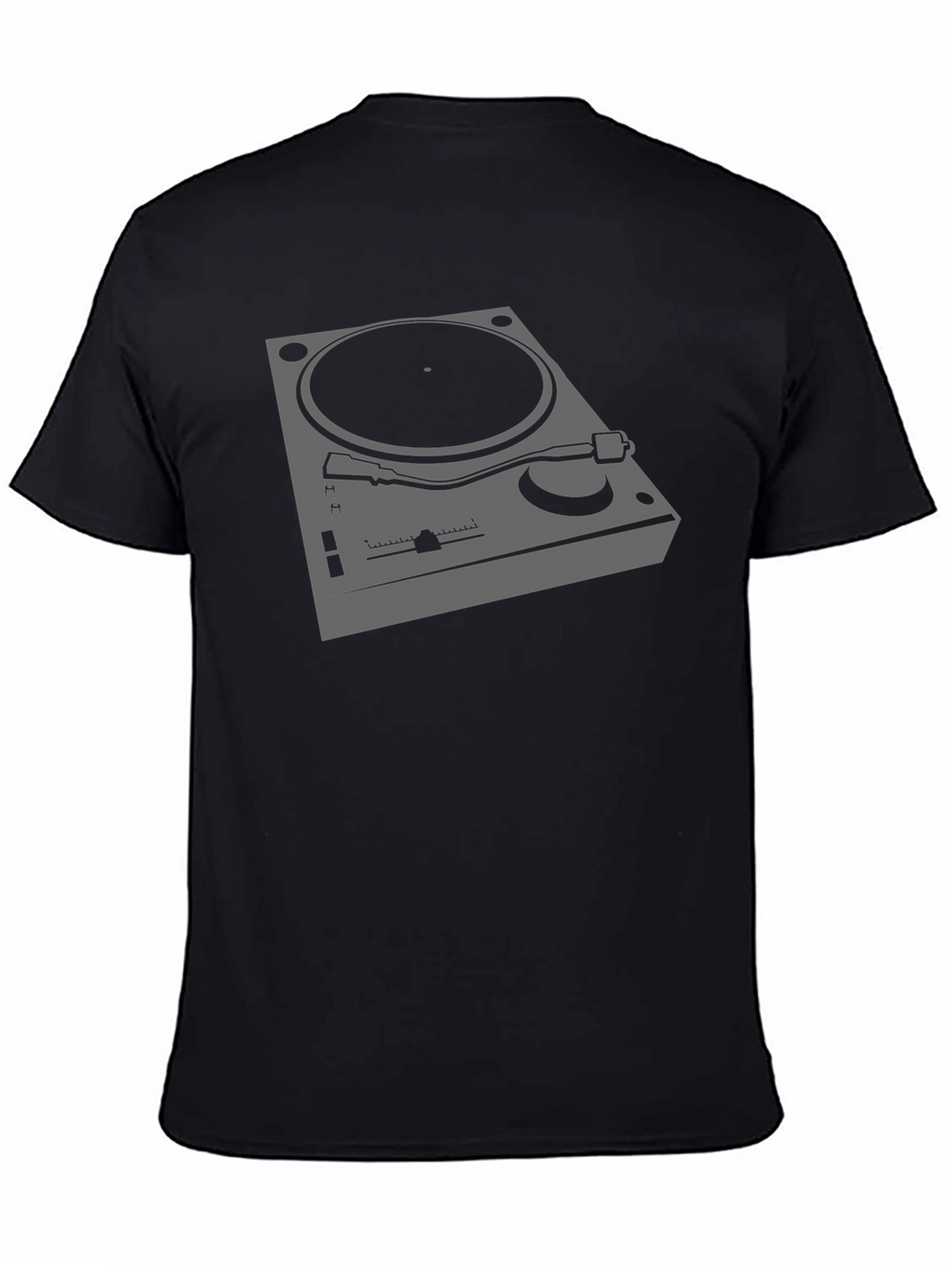 DJ Turntable Graphic Tee - Black