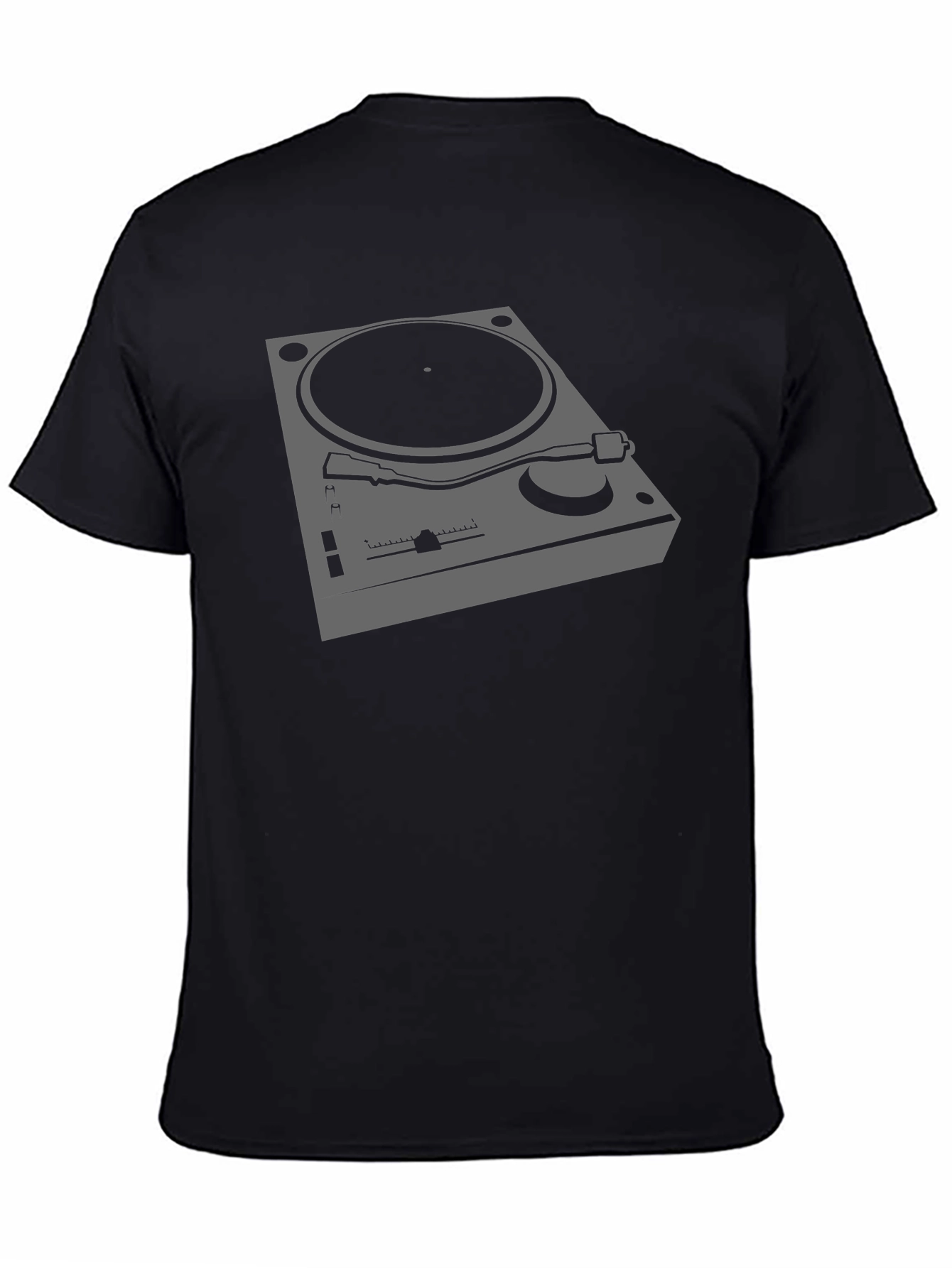 DJ Turntable Graphic Tee - Black