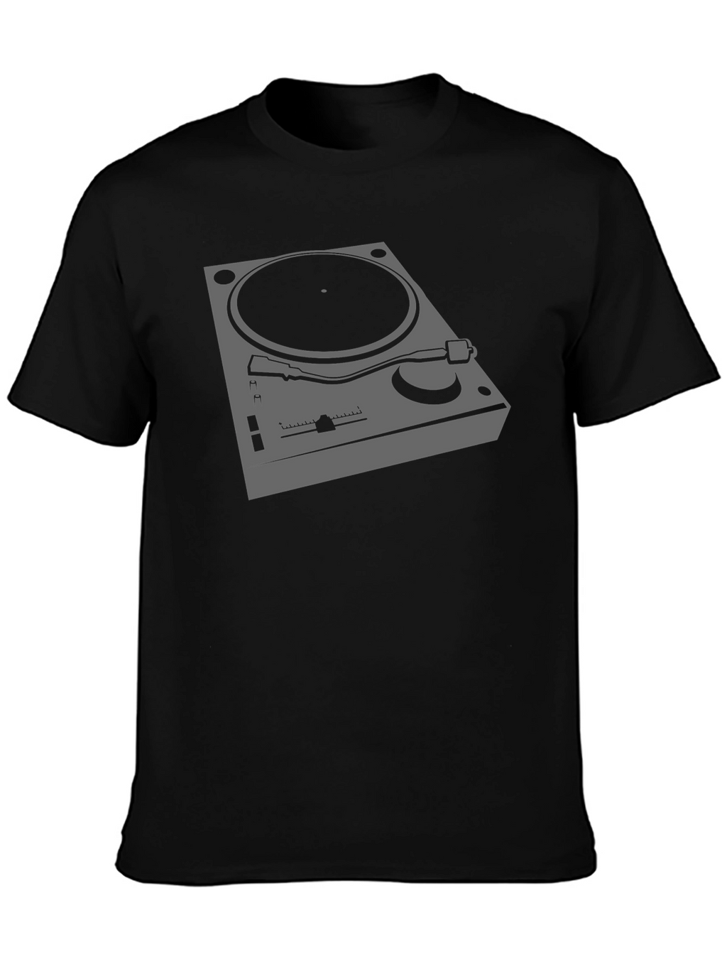DJ Turntable Graphic Tee - Black