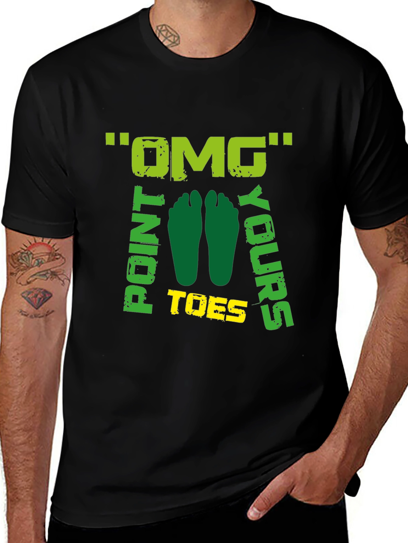 OMG Point Your Toes Graphic T-Shirt