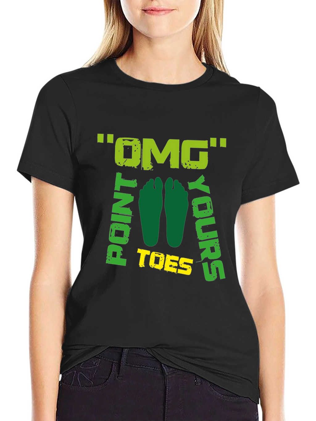 OMG Point Your Toes Graphic T-Shirt