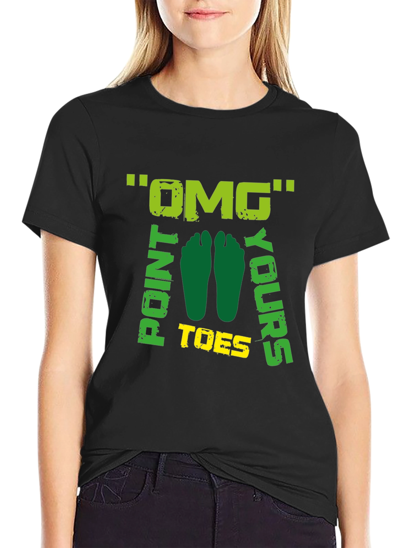 OMG Point Your Toes Graphic T-Shirt