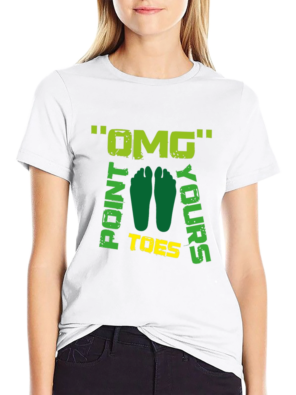 OMG Point Your Toes Graphic T-Shirt