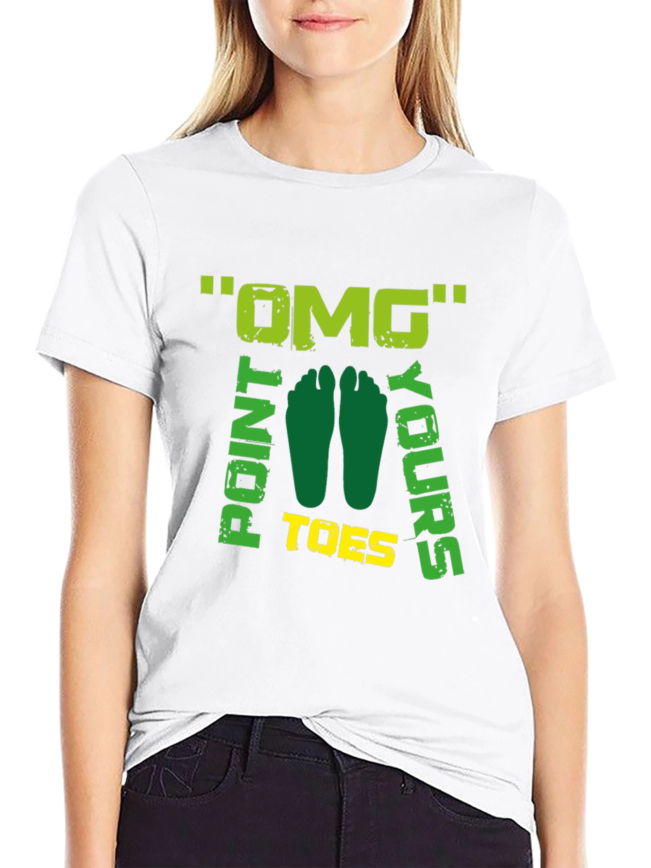OMG Point Your Toes Graphic T-Shirt