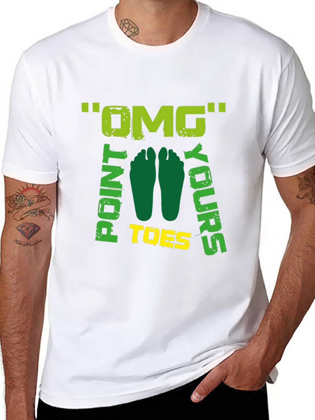 OMG Point Your Toes Graphic T-Shirt