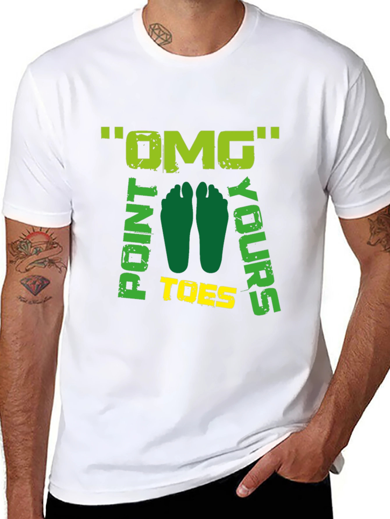 OMG Point Your Toes Graphic T-Shirt