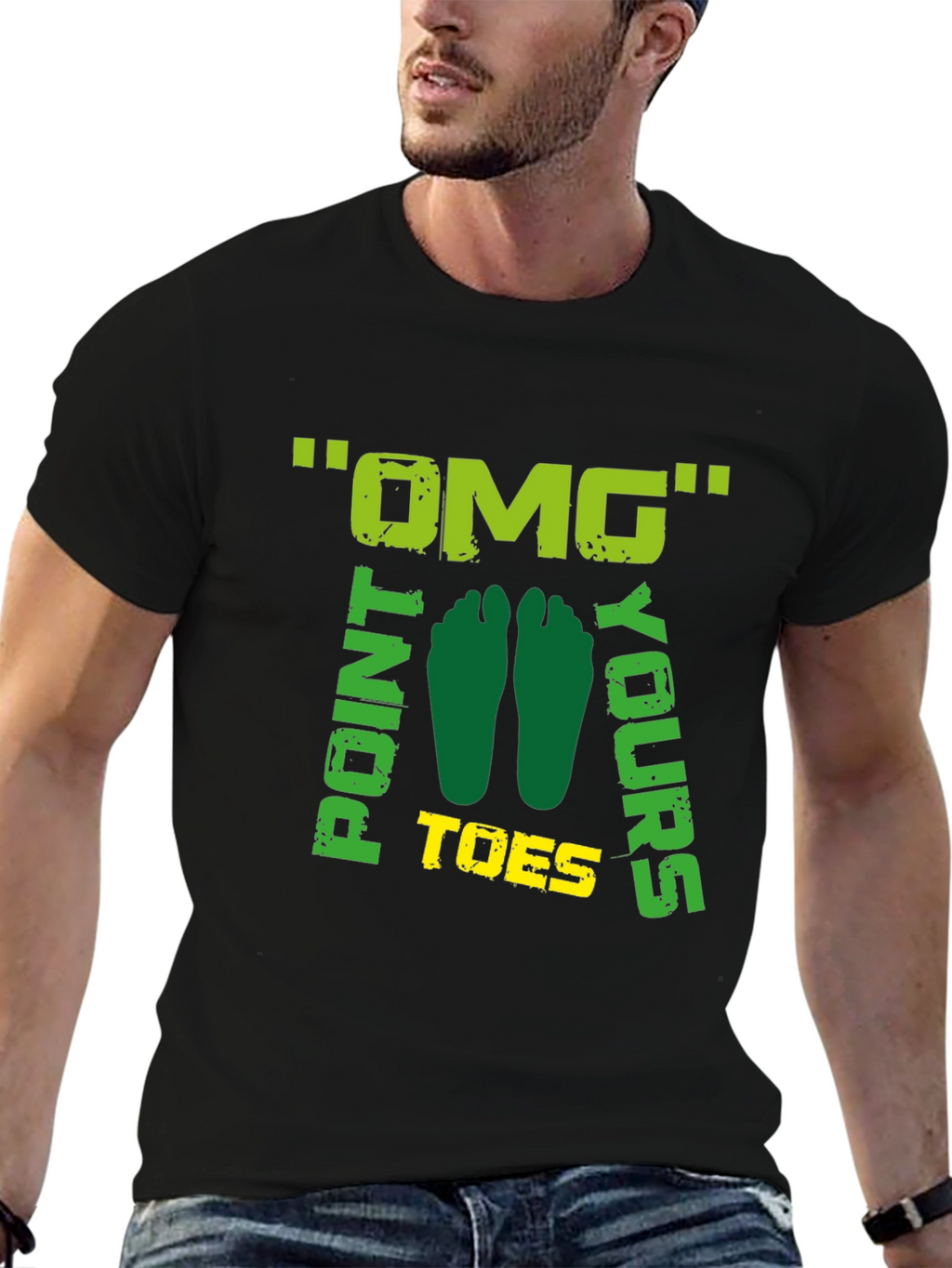 OMG Point Your Toes Graphic T-Shirt