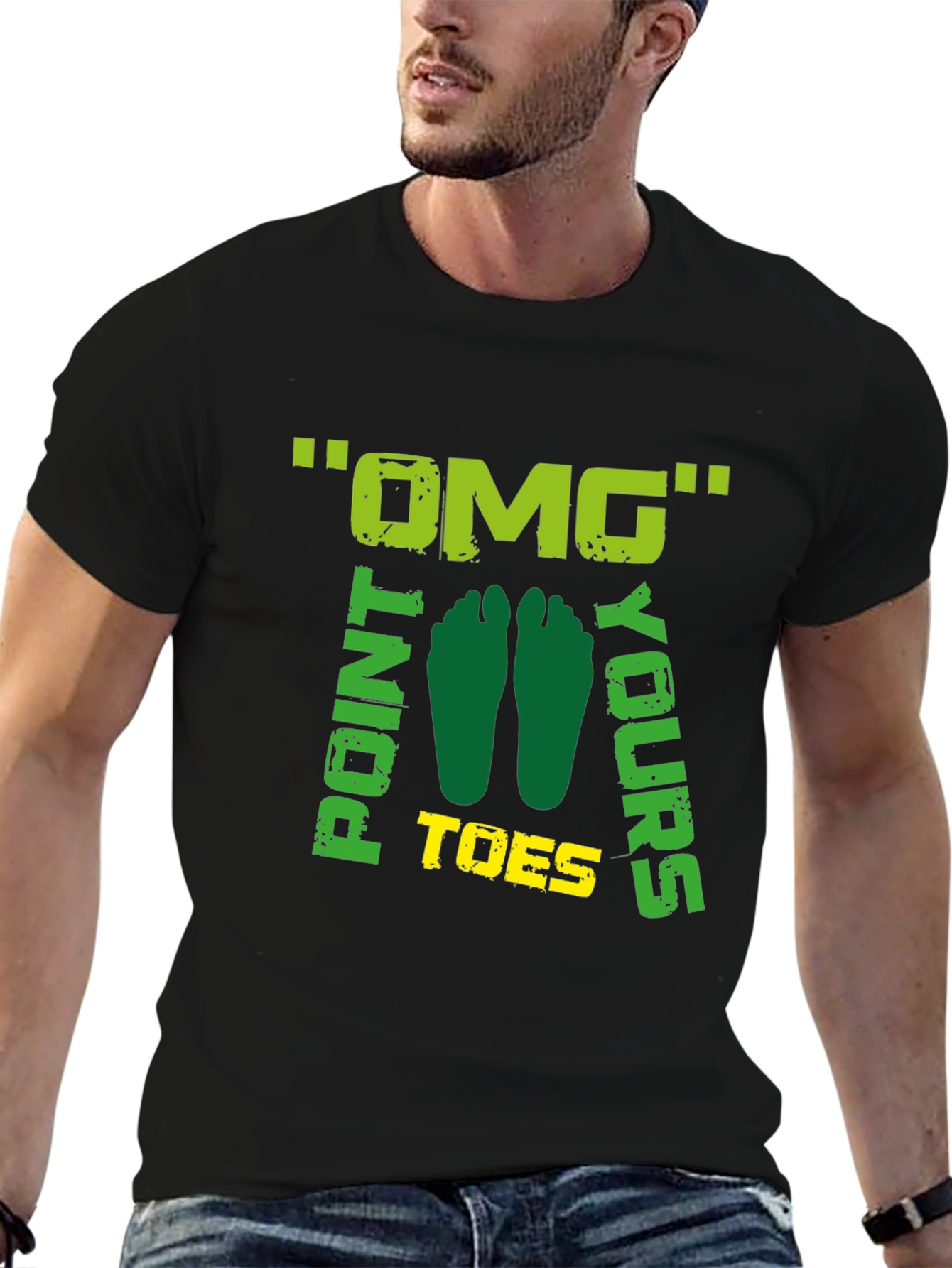 OMG Point Your Toes Graphic T-Shirt