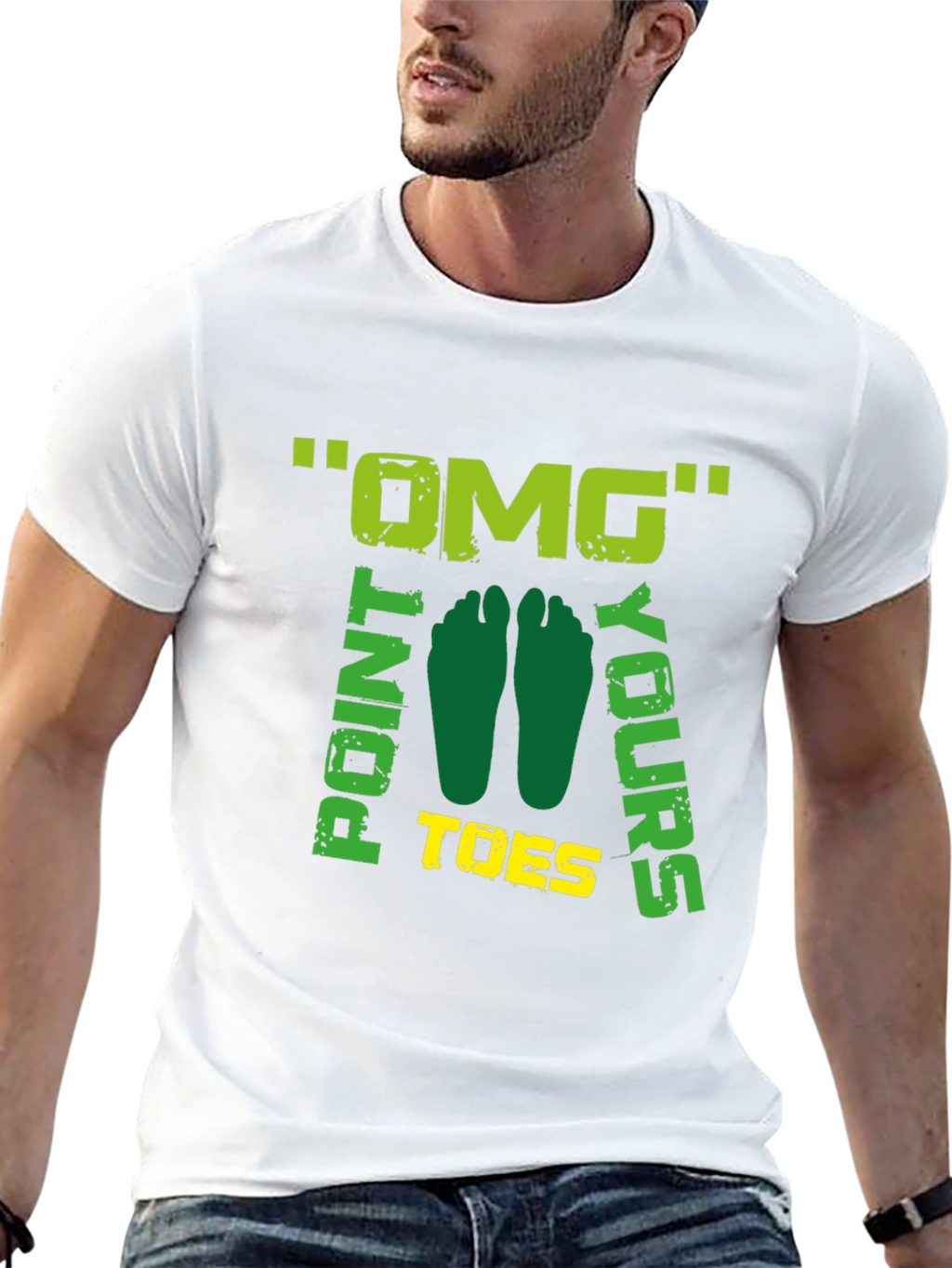 OMG Point Your Toes Graphic T-Shirt