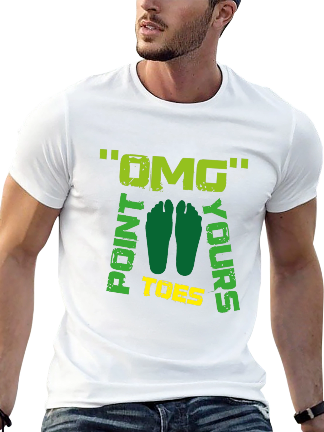 OMG Point Your Toes Graphic T-Shirt