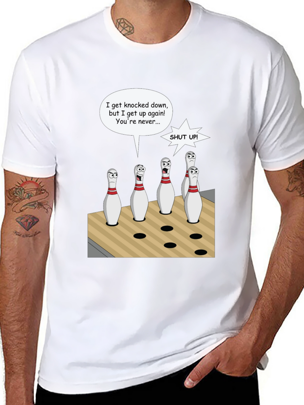 Bowling Pin Cartoon T-Shirt