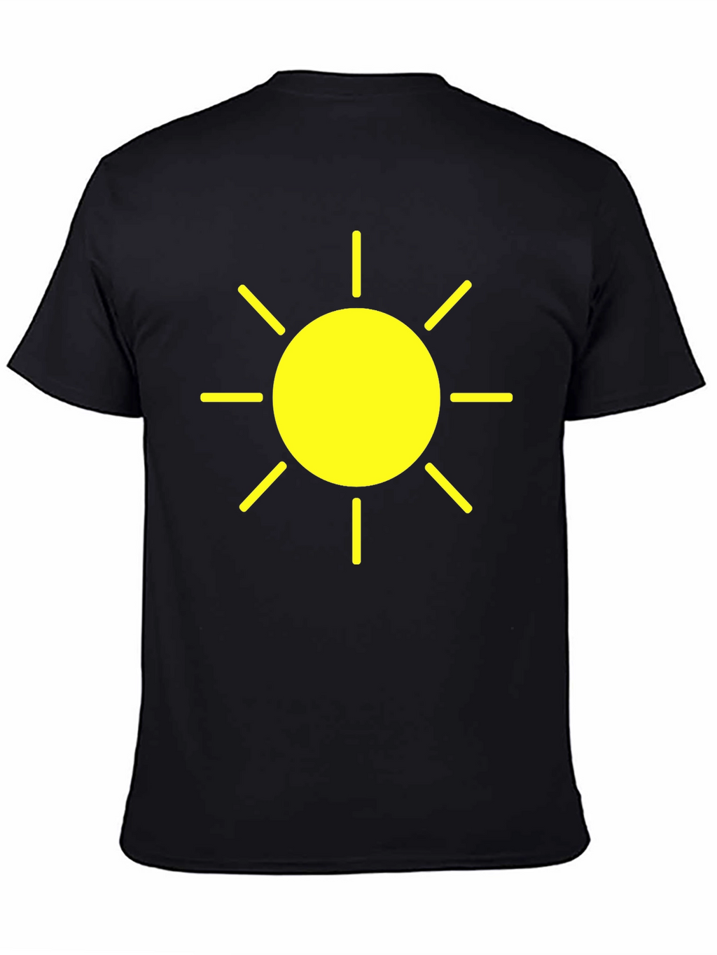 Sunny Yellow Graphic Tee - Black
