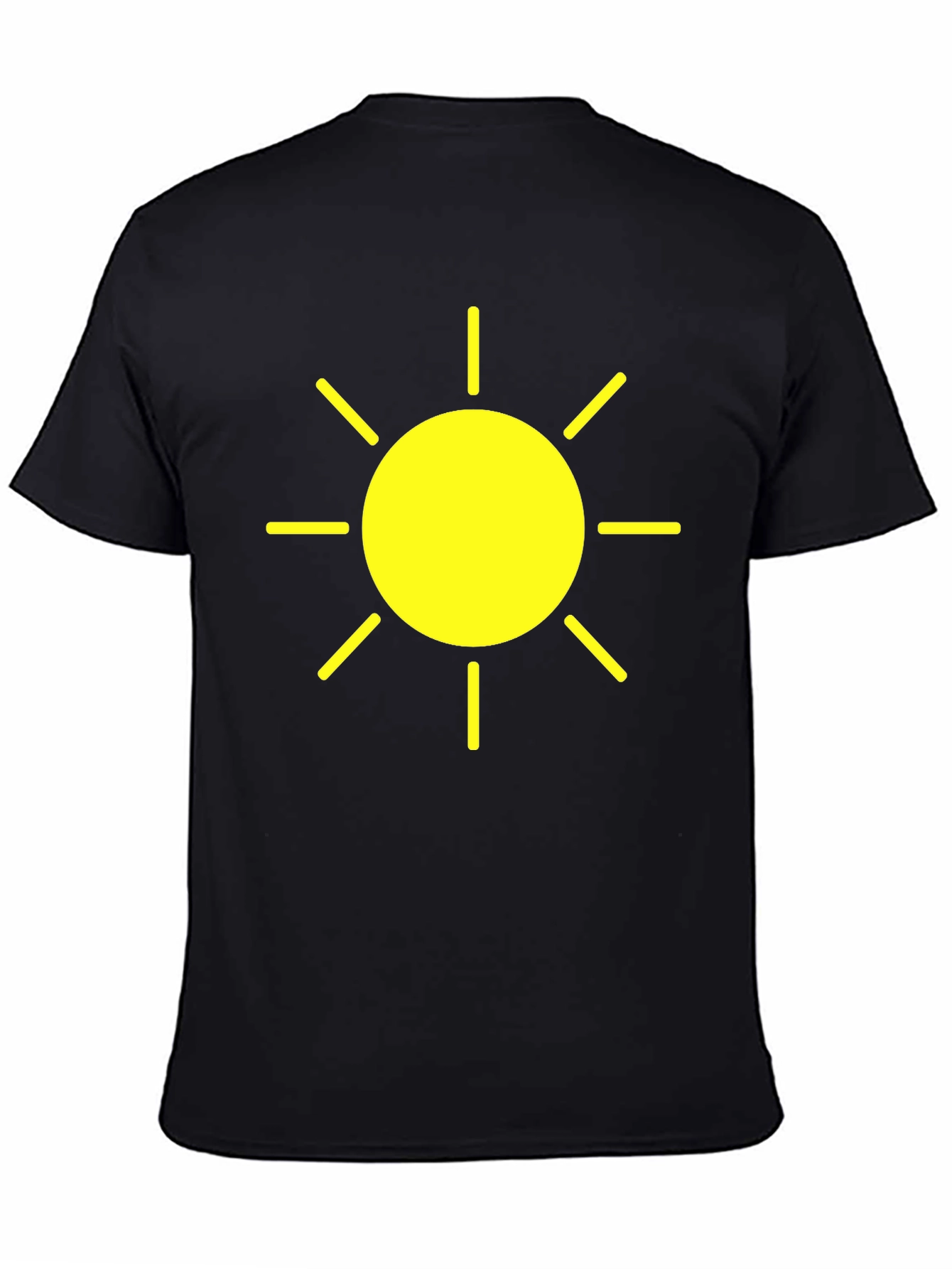 Sunny Yellow Graphic Tee - Black
