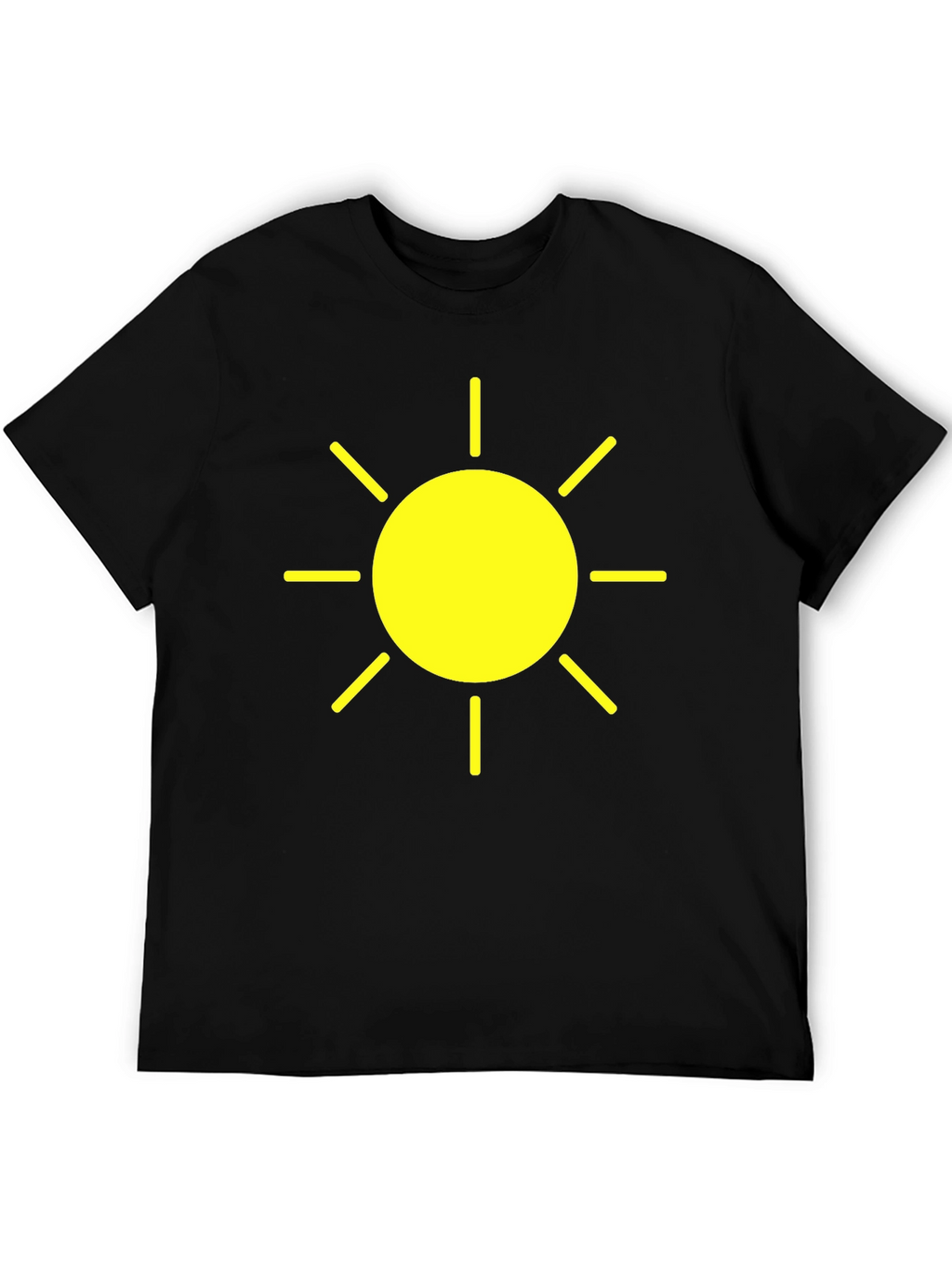 Sunny Yellow Graphic Tee - Black
