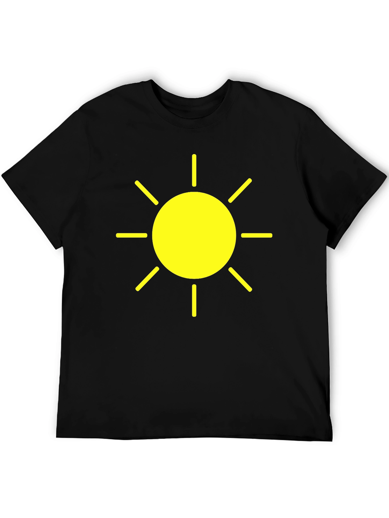 Sunny Yellow Graphic Tee - Black