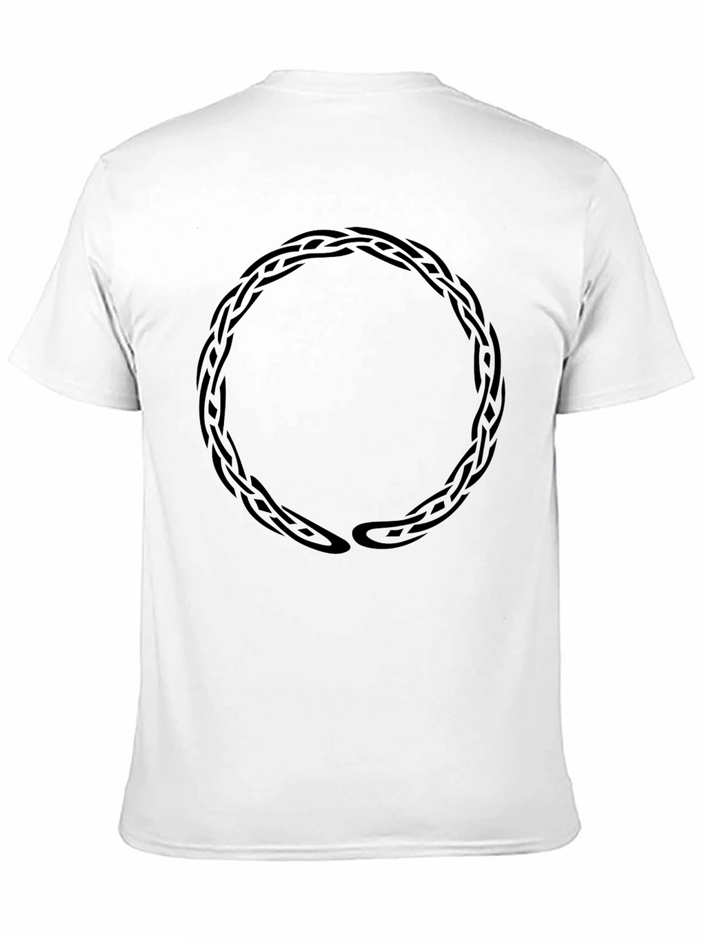 Braided Circle Graphic Tee - Stylish Mens Black T-Shirt