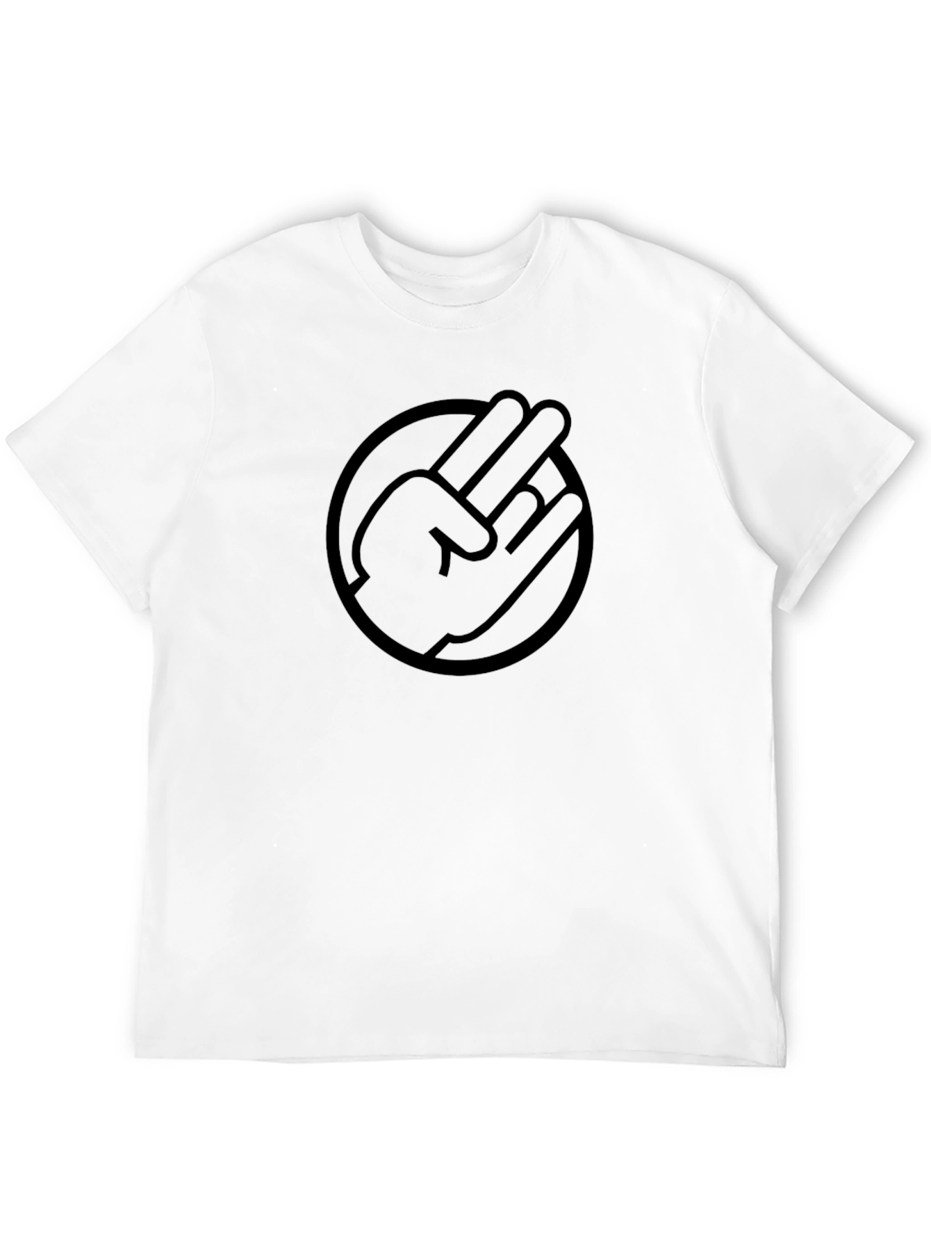 Black Hand Sign Graphic Tee - Casual Cool