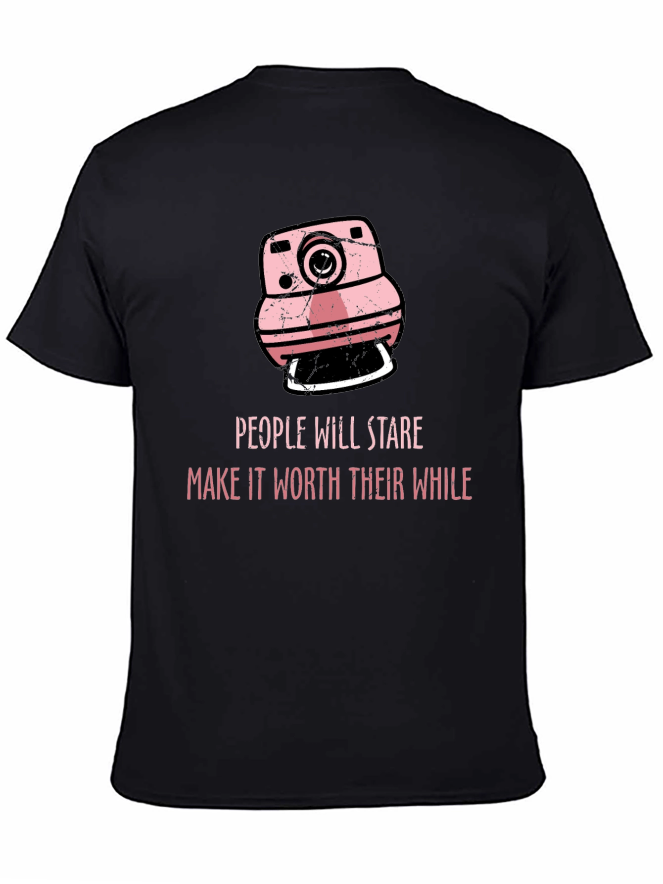 Retro Camera Graphic T-Shirt - Make it Worth Their While