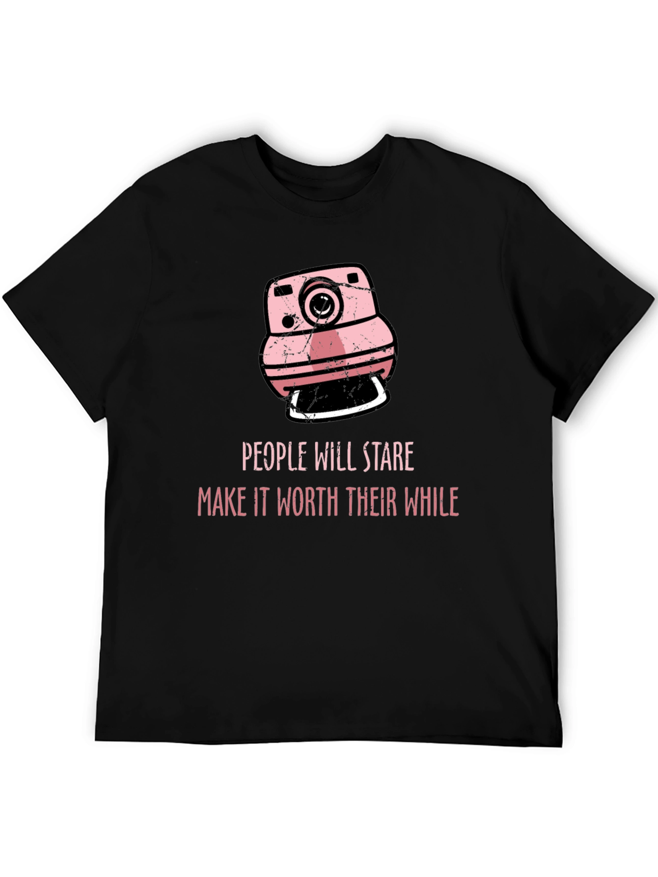 Retro Camera Graphic T-Shirt - Make it Worth Their While