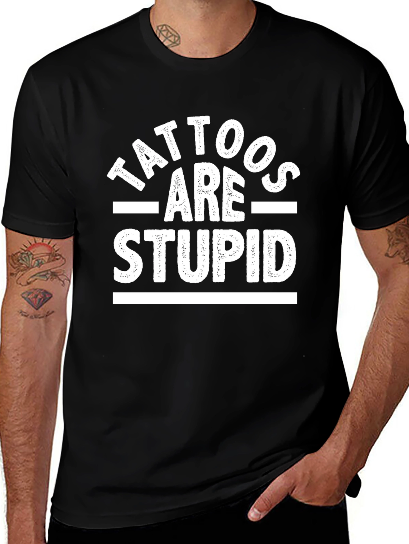 Tattoos Are Stupid Graphic T-Shirt