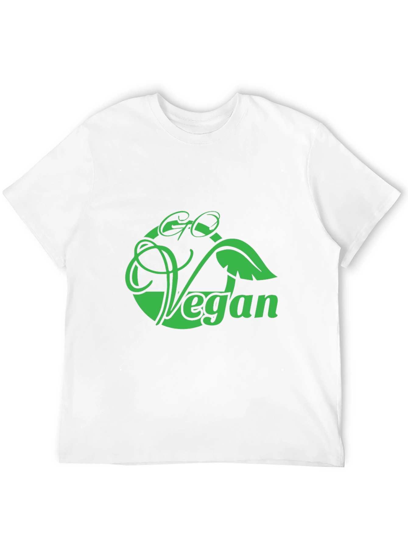 Go Vegan Graphic Tee - Black Cotton Blend T-Shirt